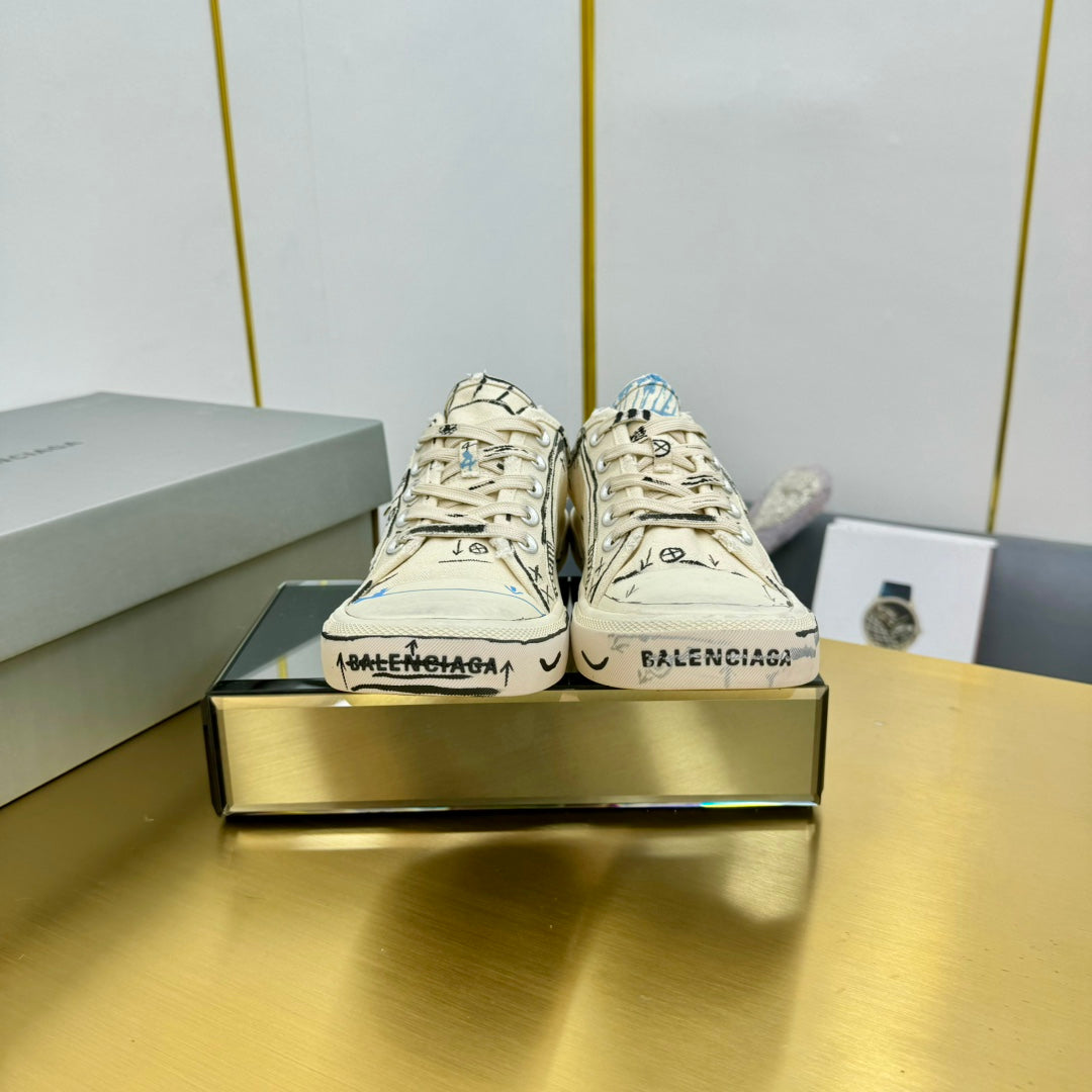 SKETCH SNEAKER MULES IN BEIGE CANVAS - 35