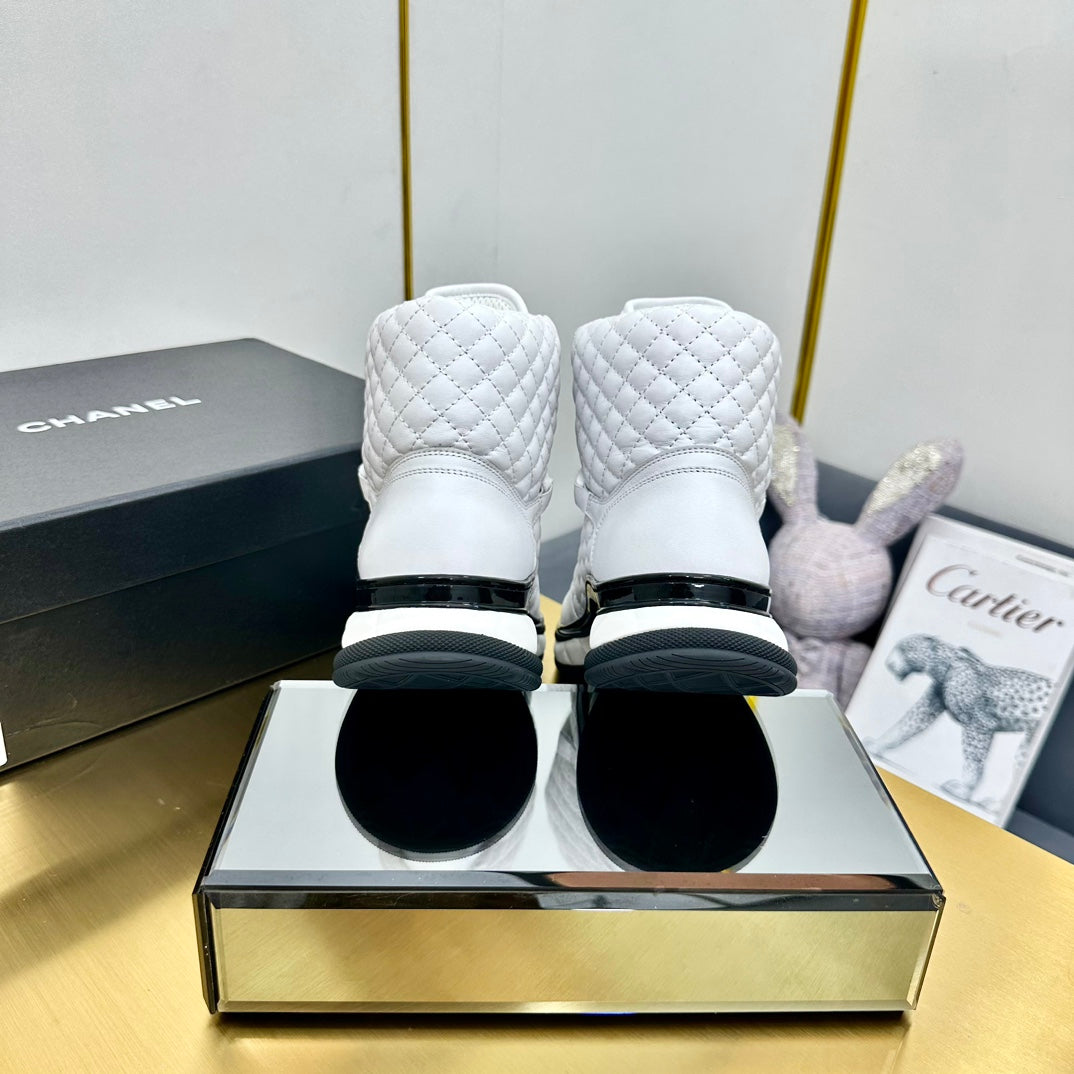 ATHLETIC SHOES IN WHITE CALFSKIN - 35