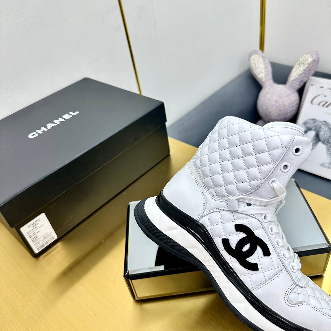 ATHLETIC SHOES IN WHITE CALFSKIN - 35