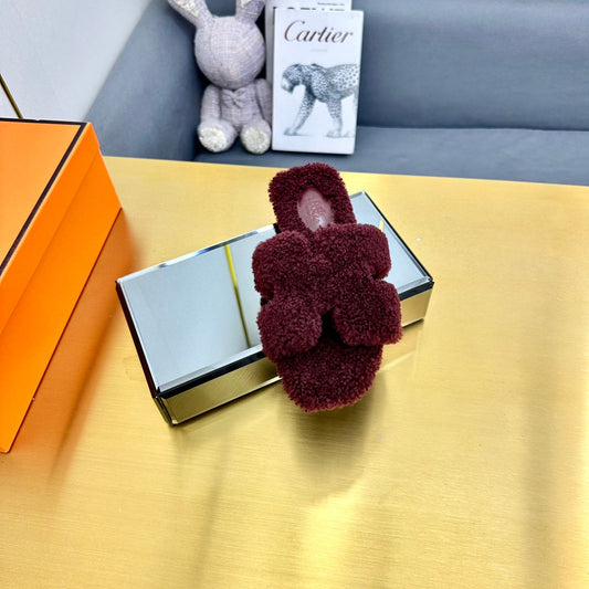 0RAN САНДАЛІ З ОВЧИНИ MAHOGANY RED - 35