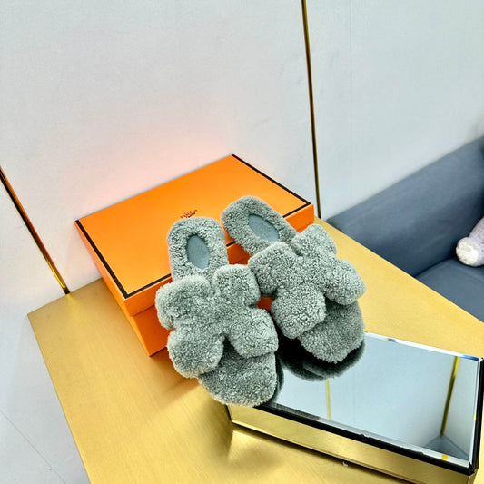 0RAN САНДАЛІ SHEARLING RHINO GRAY - 35