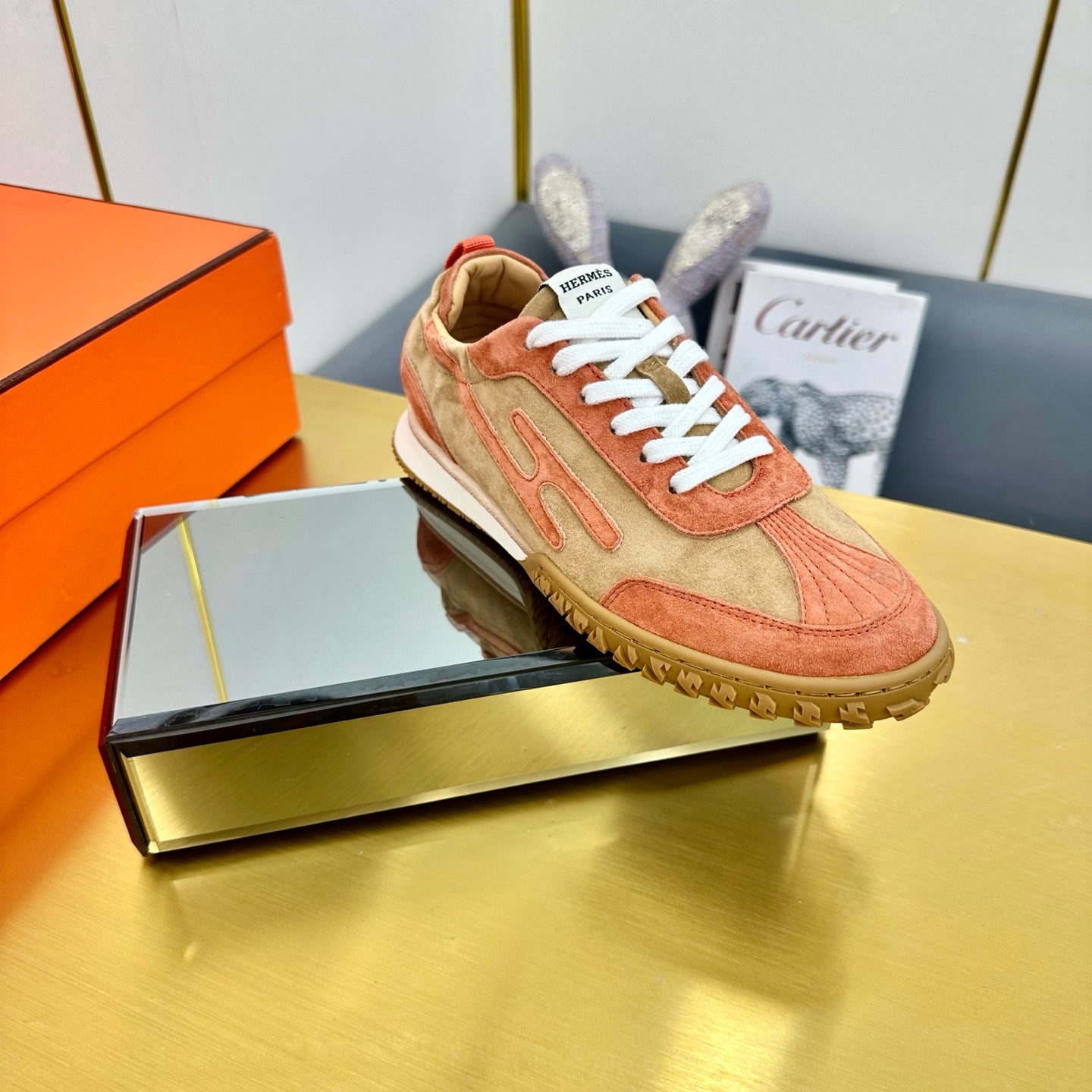 JET SNEAKER IN HONEY MIX TIGER ORANGE - 35