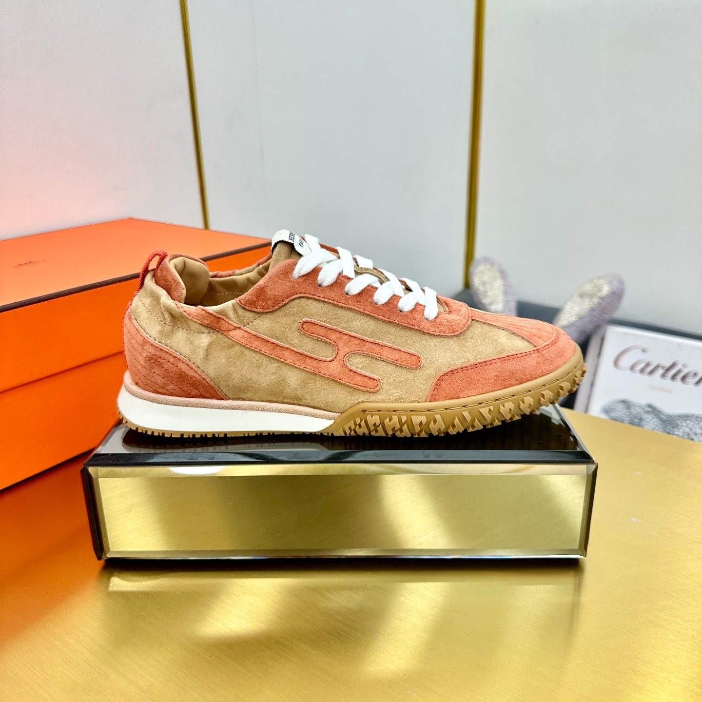 JET SNEAKER IN HONEY MIX TIGER ORANGE - 35