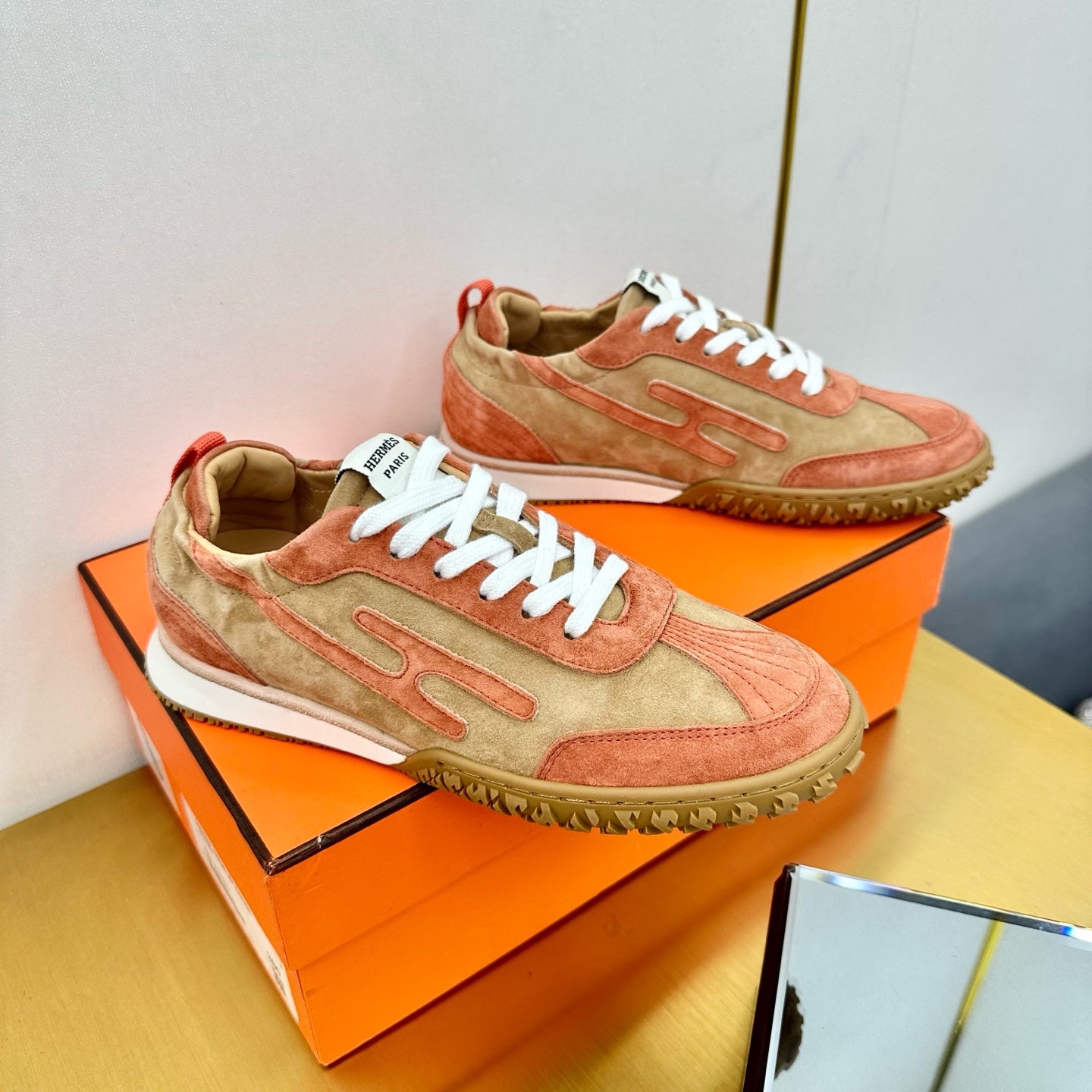 JET SNEAKER IN HONEY MIX TIGER ORANGE - 35