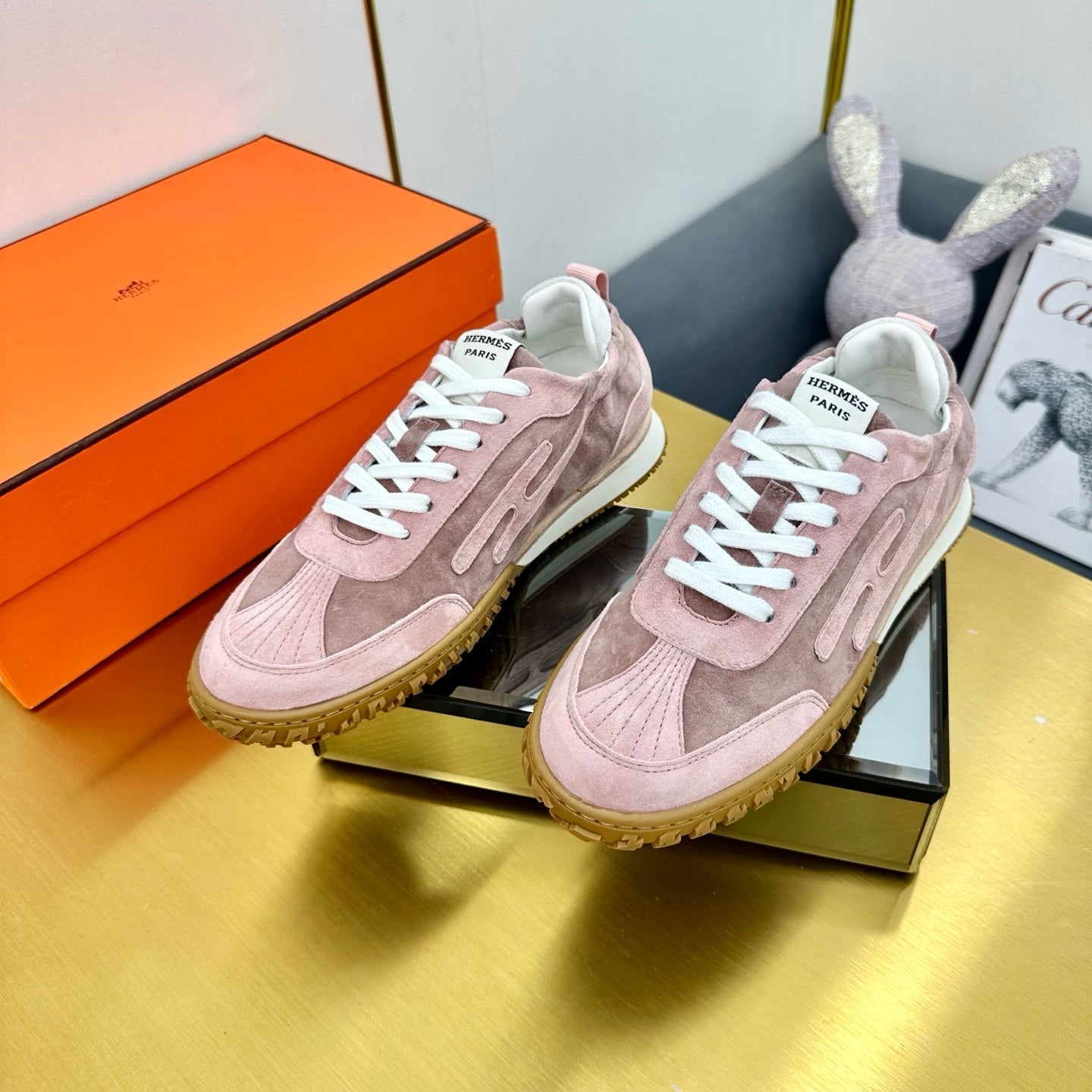 JET SNEAKER IN LIGHT PINK SUEDE - 35
