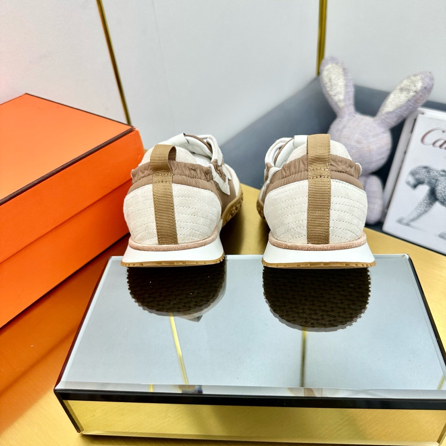 JET SNEAKER IN KHAKI MIX MEDIUM BROWN SUEDE - 35