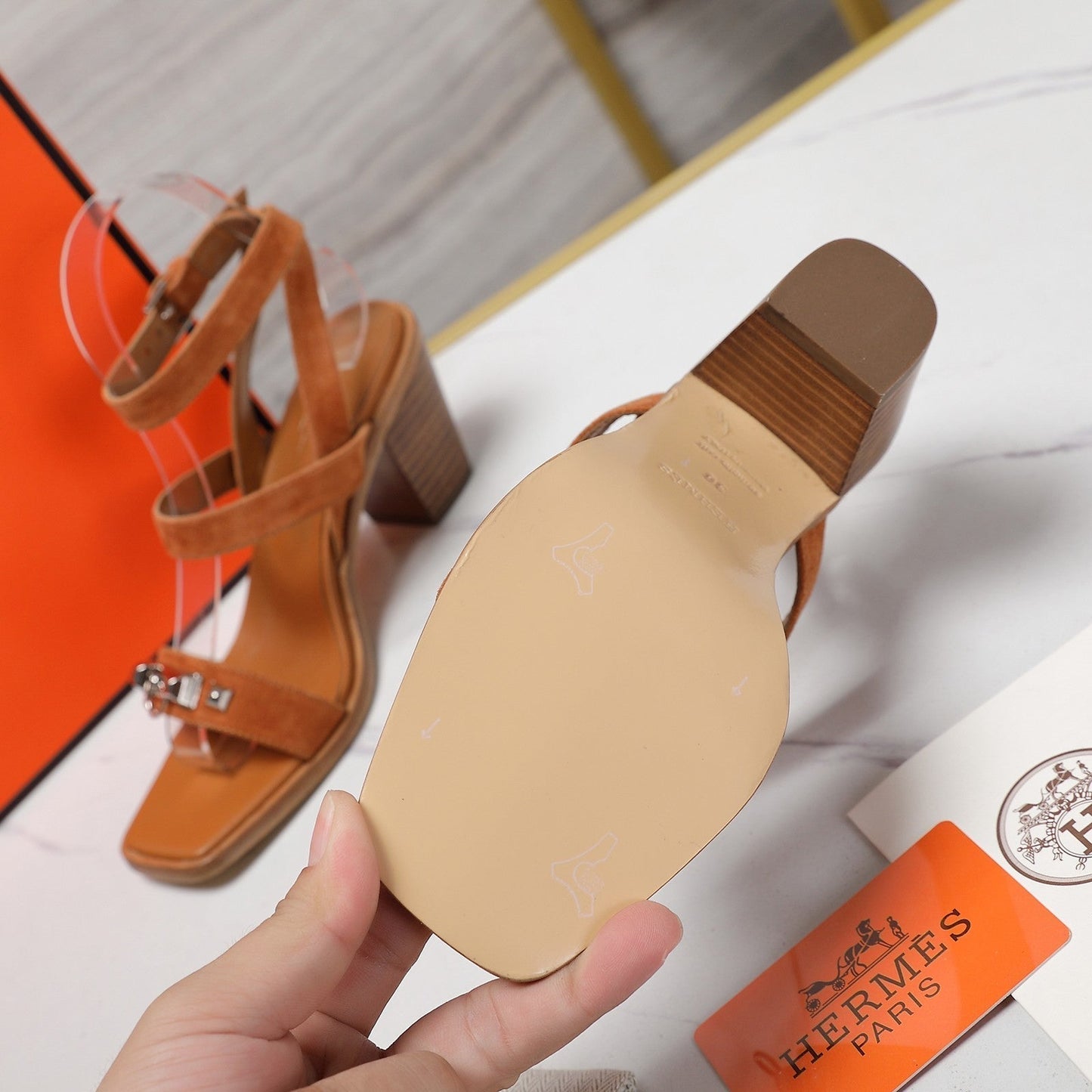IVRESSE 65 SANDAL CARAMEL SUEDE - 35
