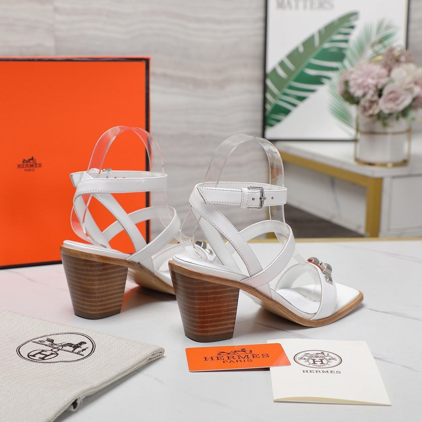 IVRESSE 65 SANDAL WHITE CALFSKIN - 35