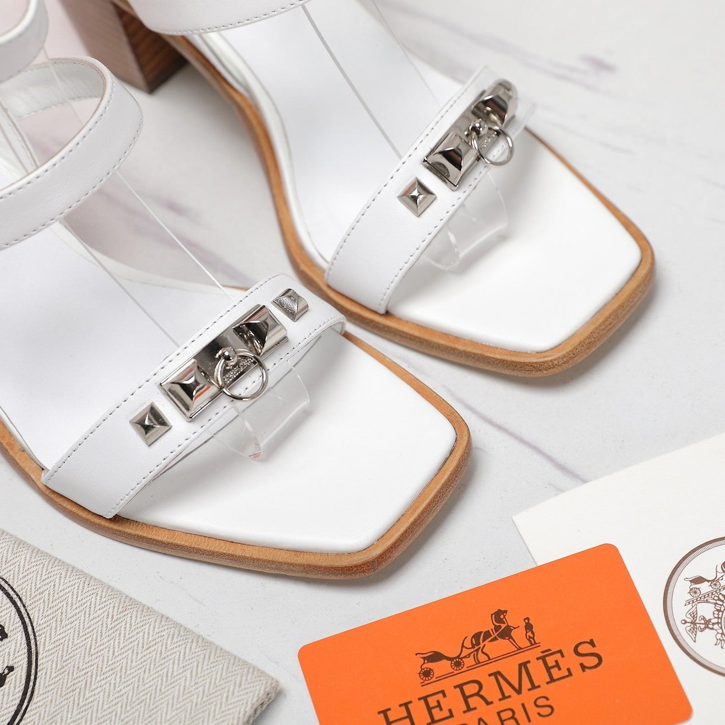 IVRESSE 65 SANDAL WHITE CALFSKIN - 35