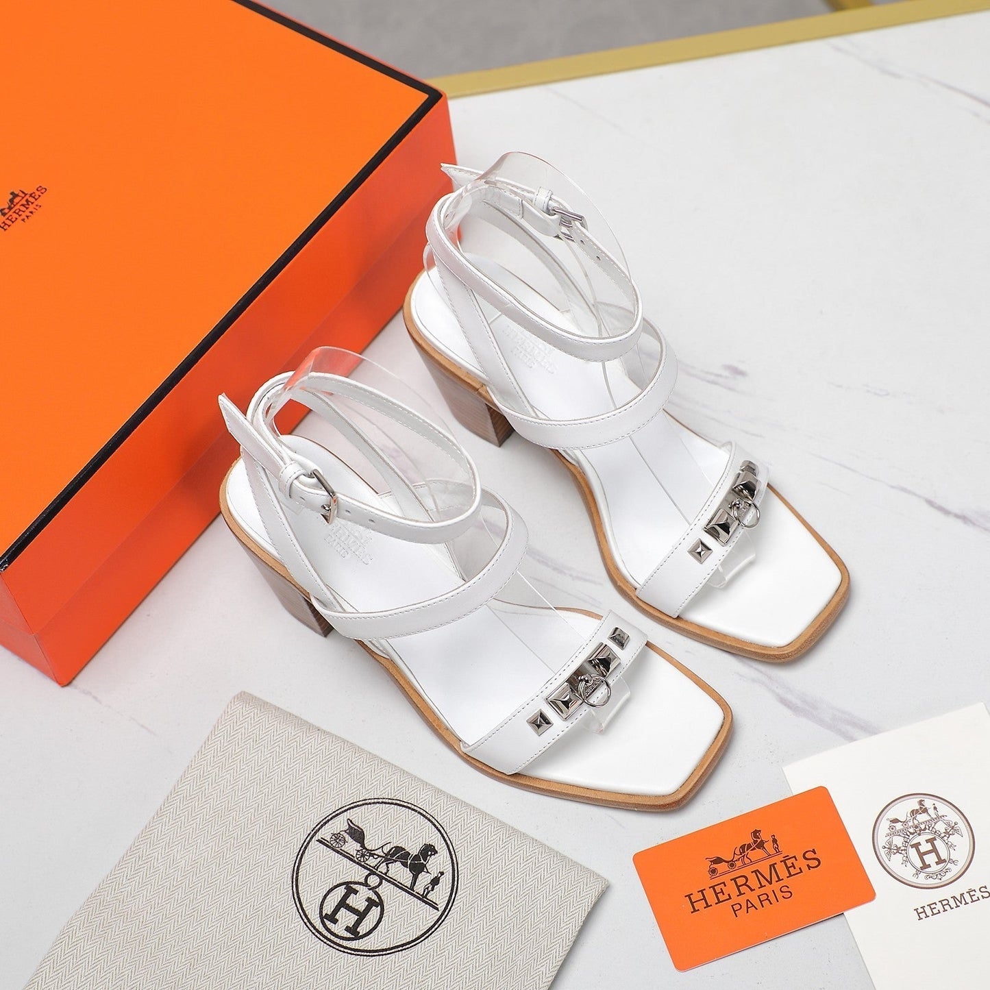 IVRESSE 65 SANDAL WHITE CALFSKIN - 35