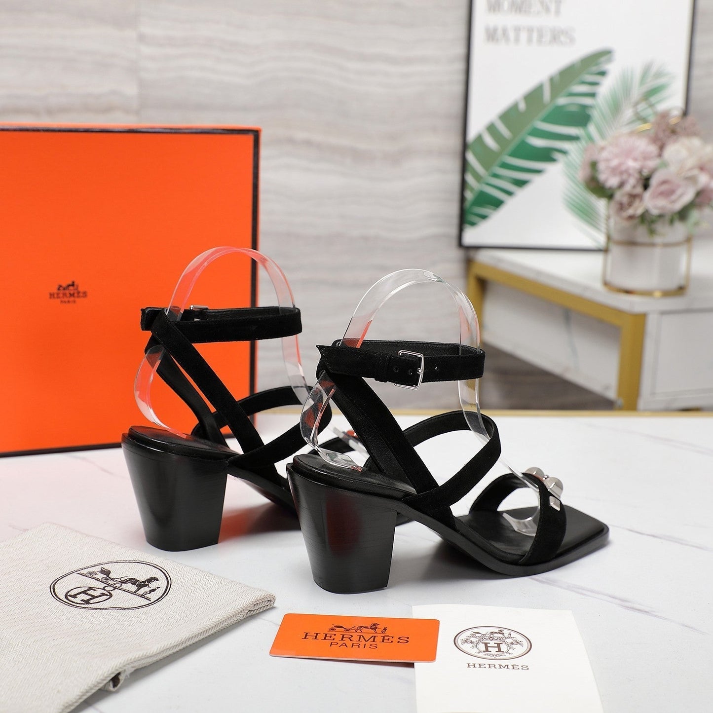 IVRESSE 65 SANDAL BLACK SUEDE - 35