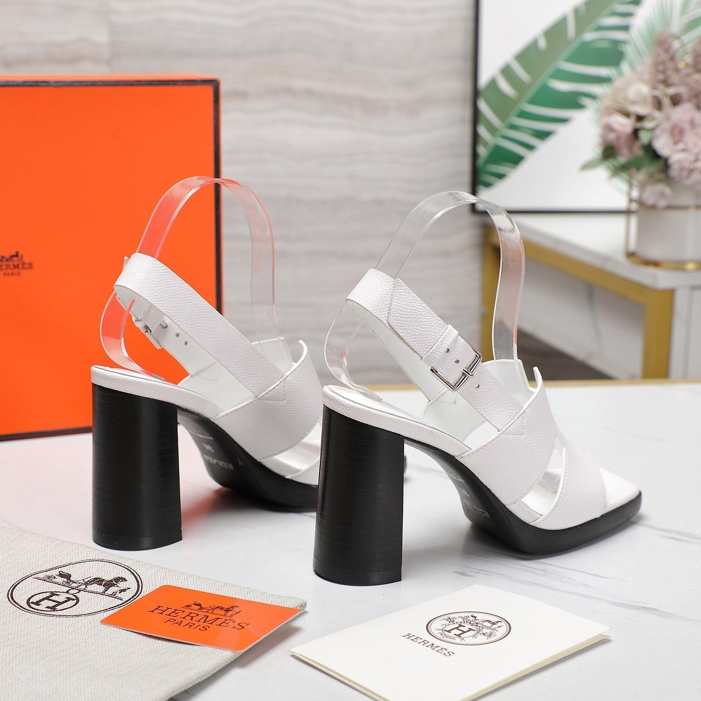 ERIS 95 SANDAL WHITE CALFSKIN - 35