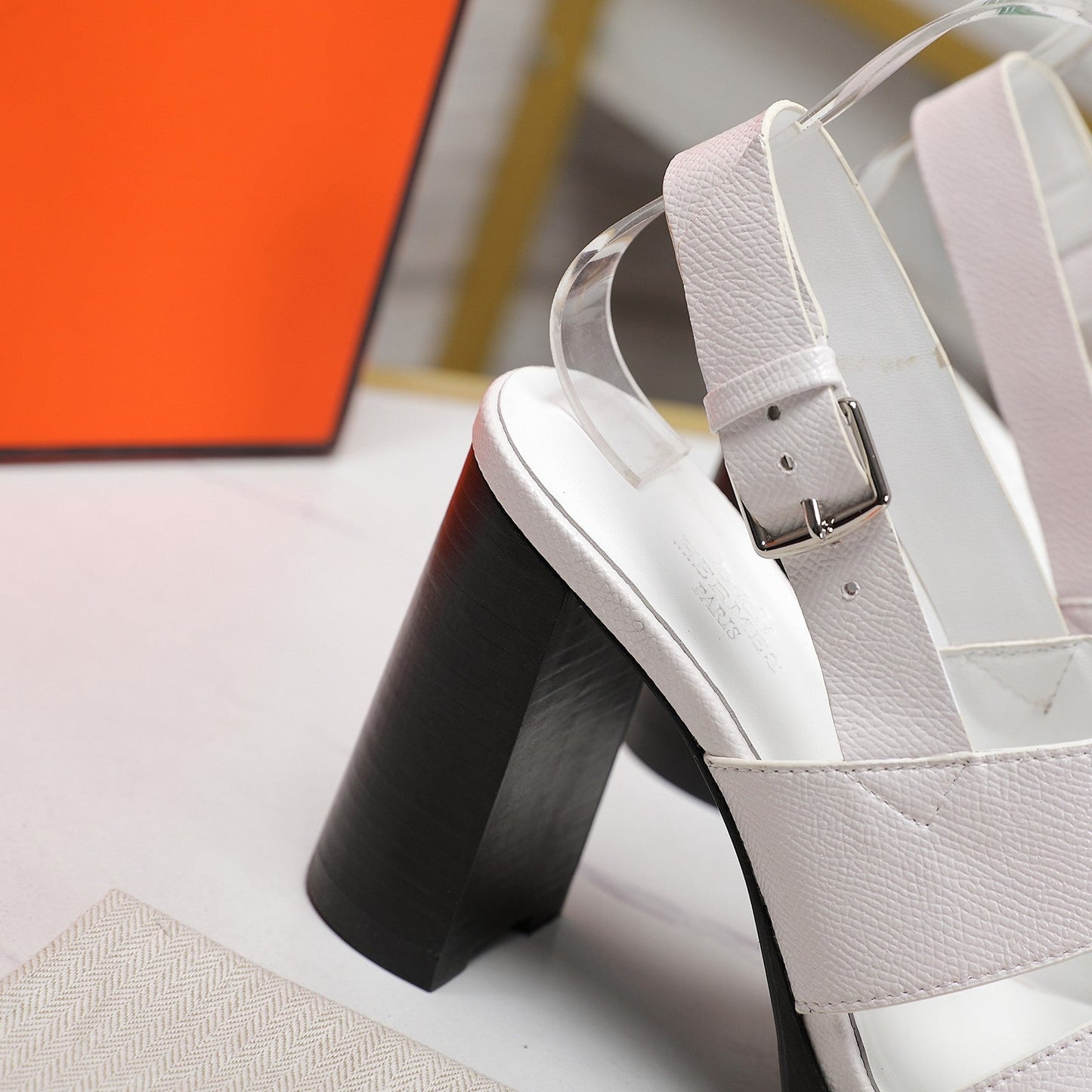 ERIS 95 SANDAL WHITE CALFSKIN - 35