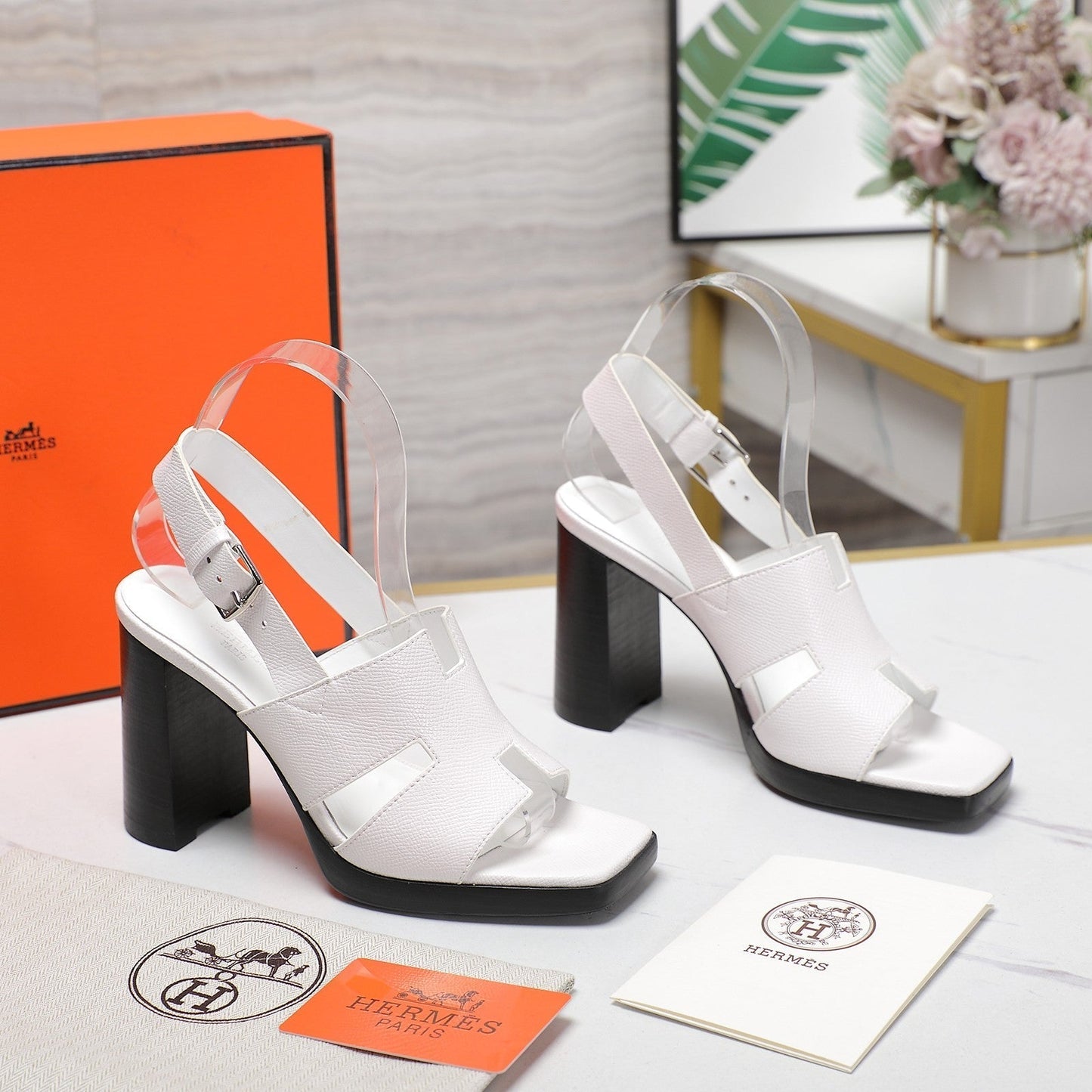 ERIS 95 SANDAL WHITE CALFSKIN - 35