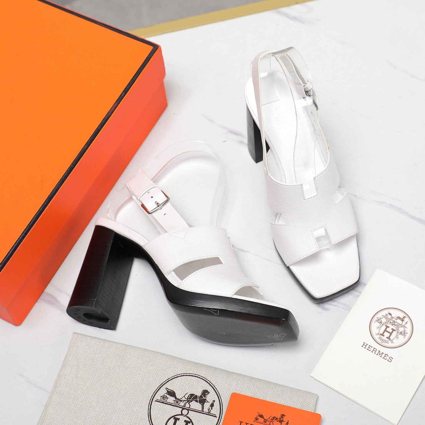 ERIS 95 SANDAL WHITE CALFSKIN - 35