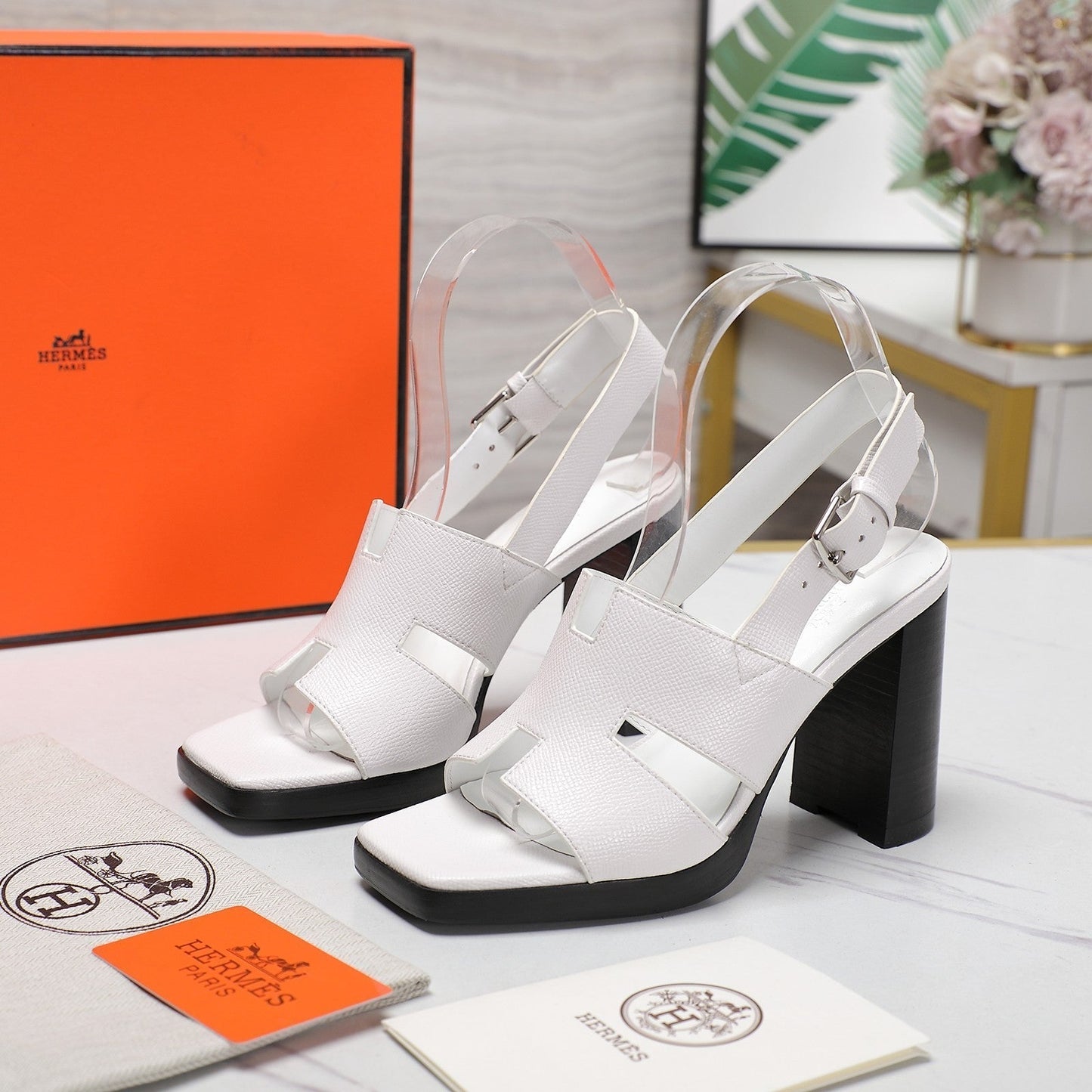 ERIS 95 SANDAL WHITE CALFSKIN - 35