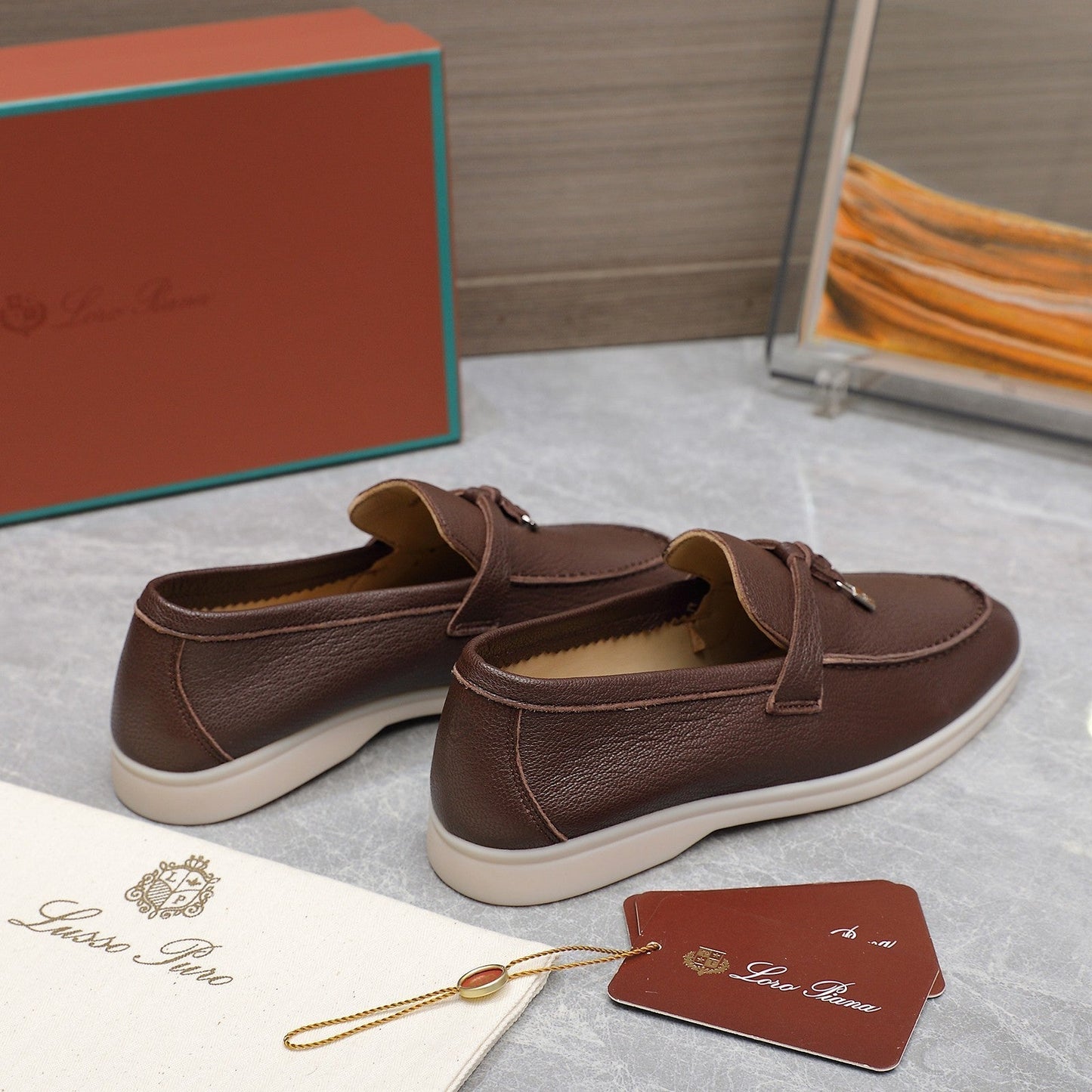 LP SUMMER CHARMS WALK LOAFERS CHOCOLATE LAMBSKIN - 35