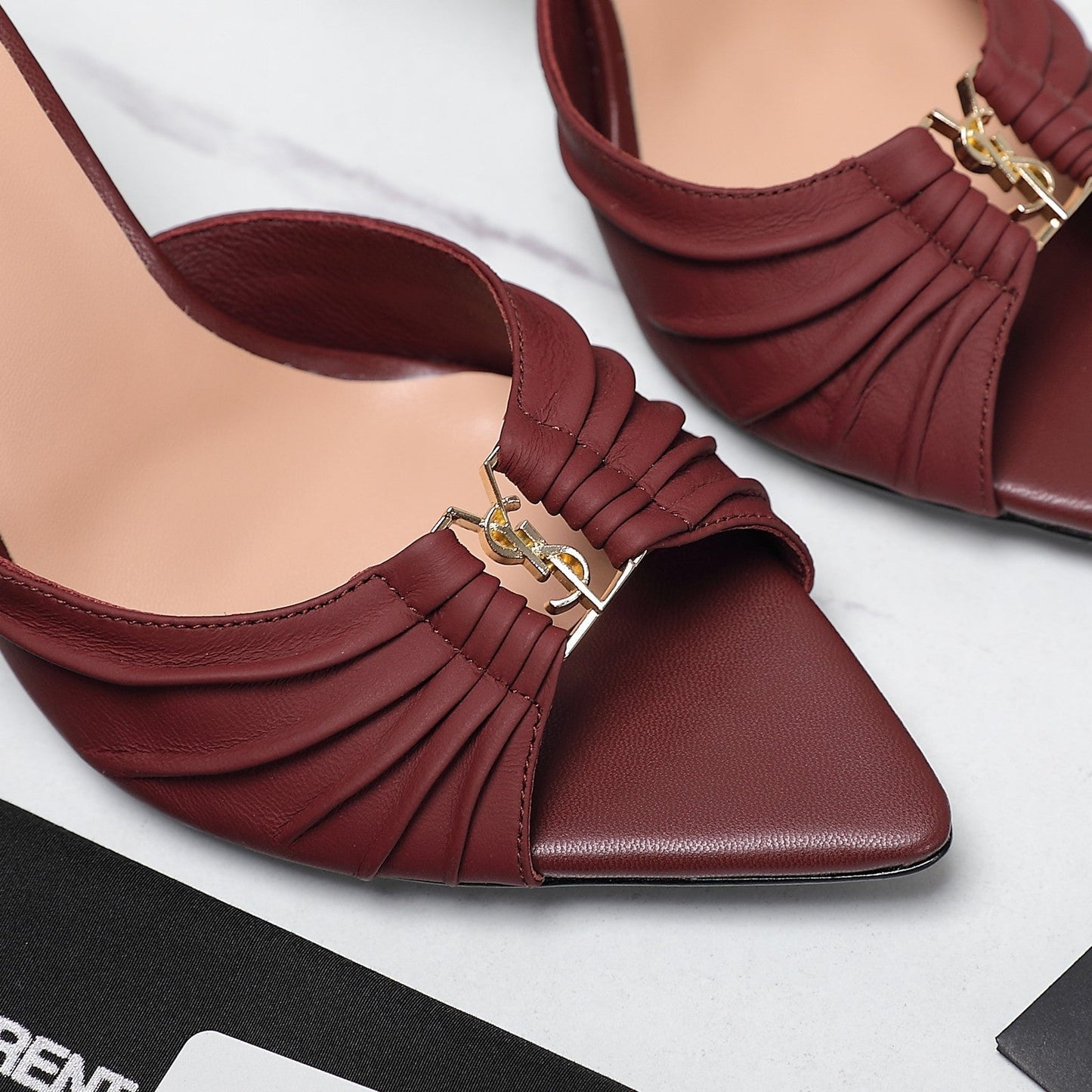 SL BABYLONE MULES 10 JAM SMOOTH CALFSKIN - 35