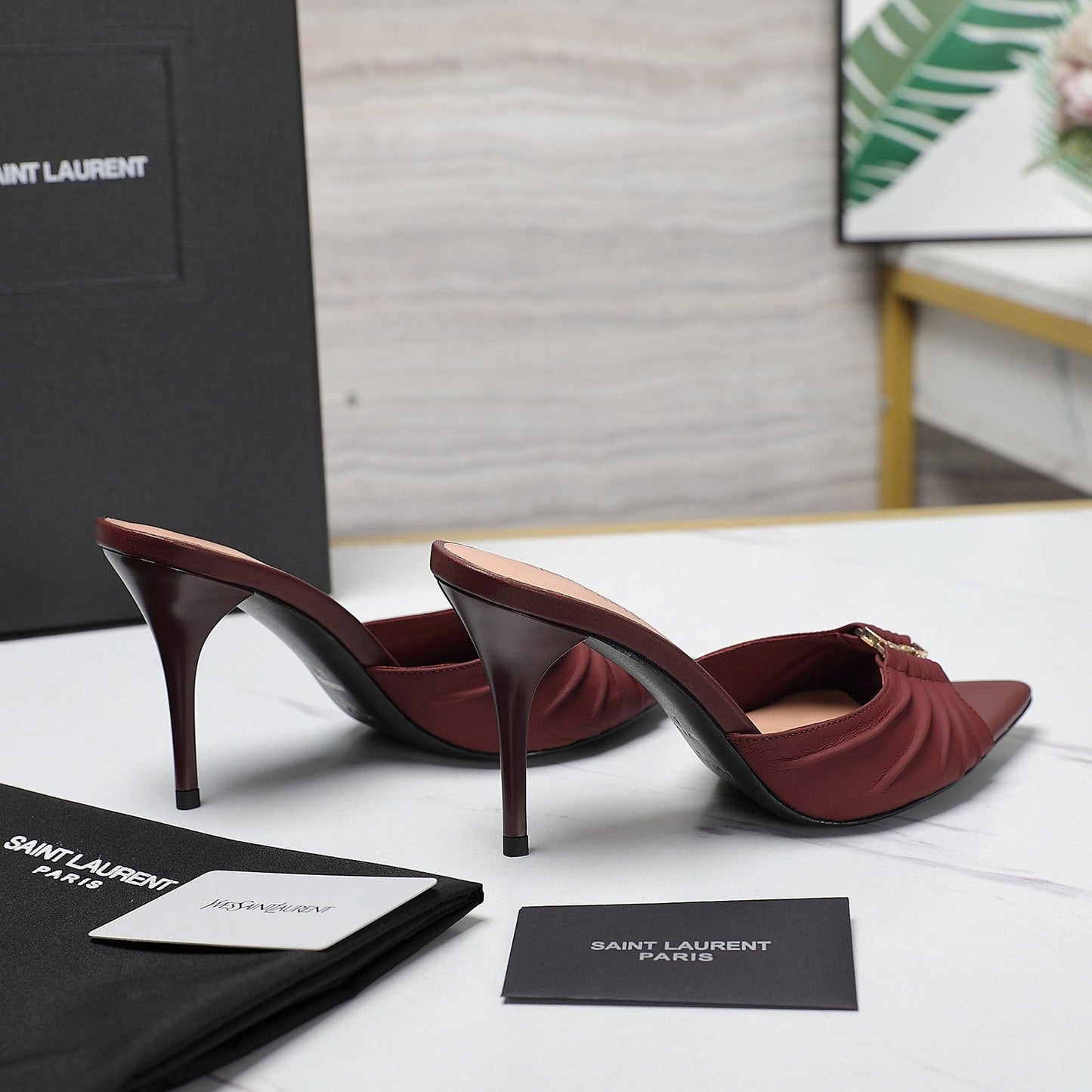 SL BABYLONE MULES 10 JAM SMOOTH CALFSKIN - 35