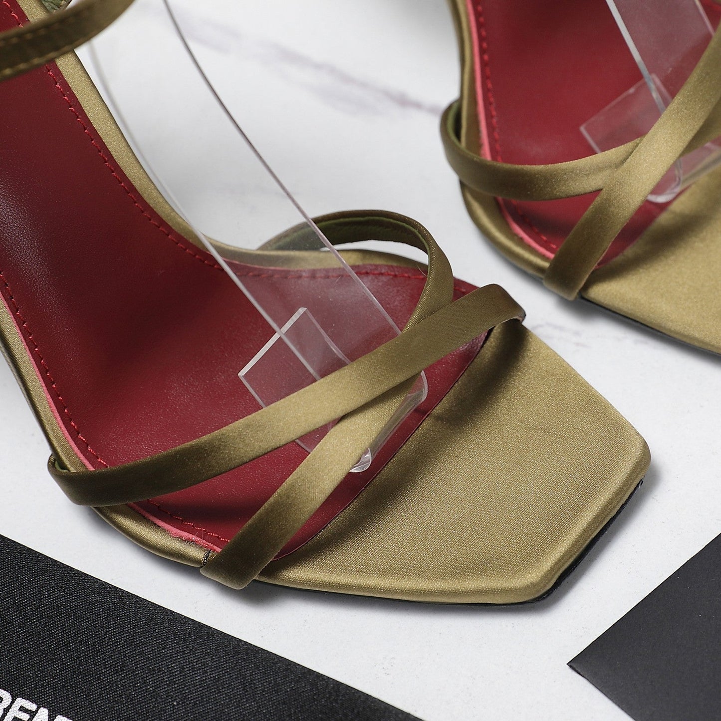 OPYUM SANDALS IN CUBA GOLD SATIN CREPE - 35