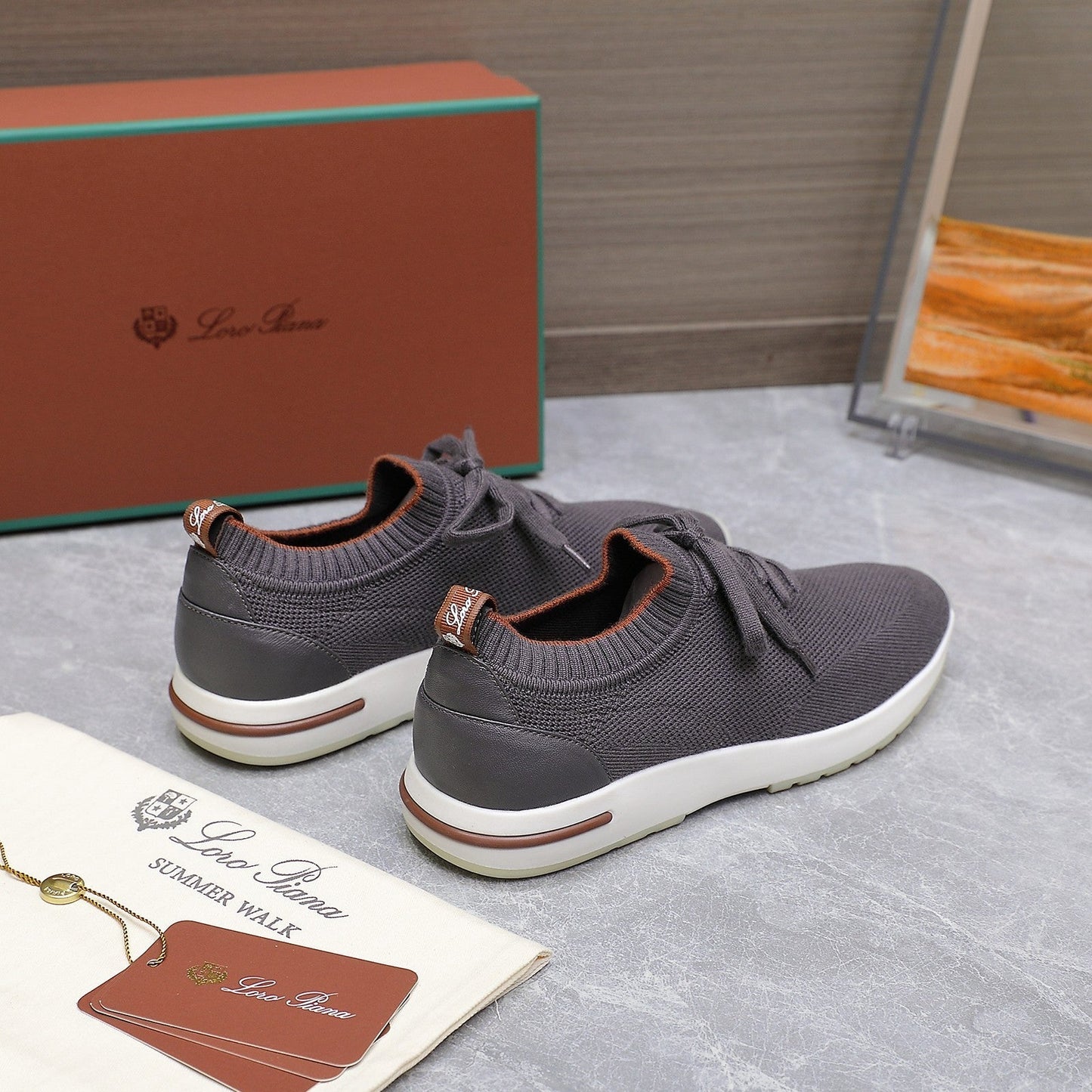 LP LADY FLEXY WALK SNEAKER IN GREY FABRIC - 35