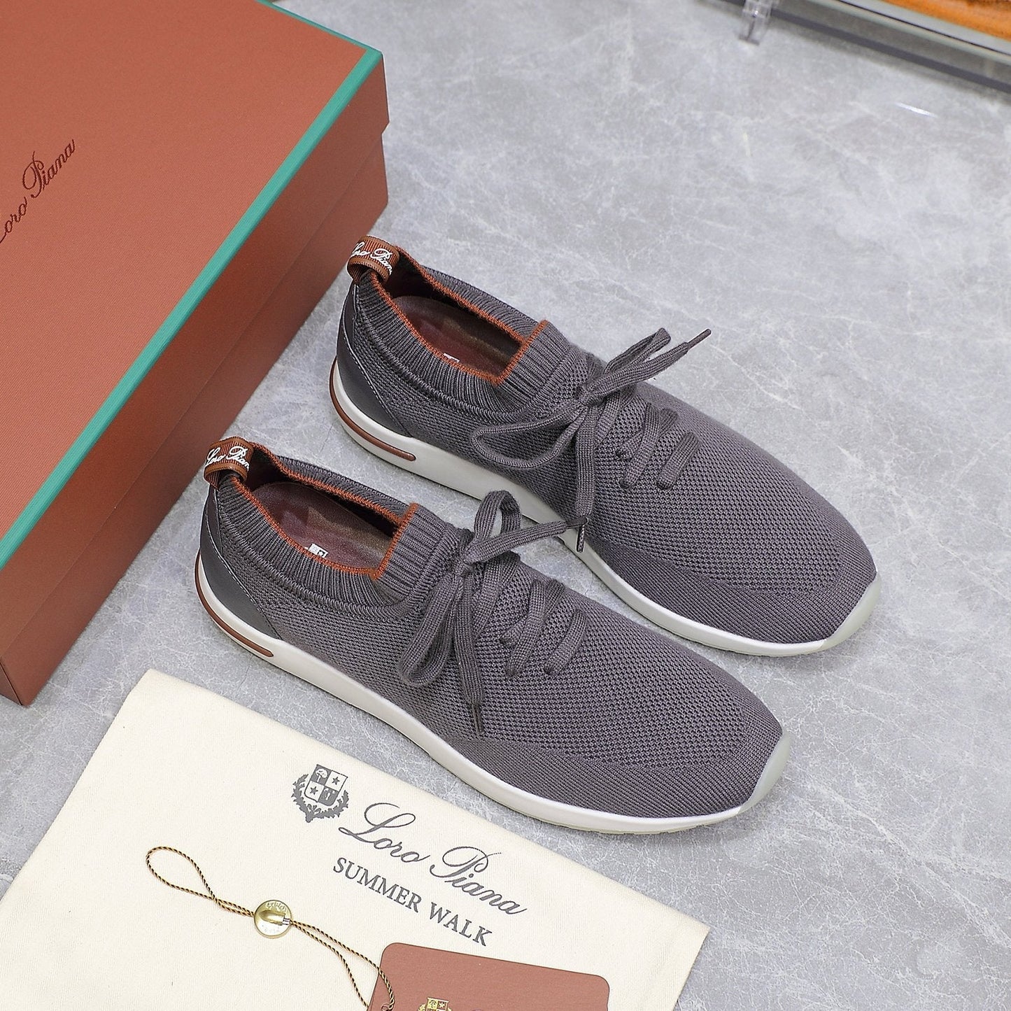 LP LADY FLEXY WALK SNEAKER IN GREY FABRIC - 35