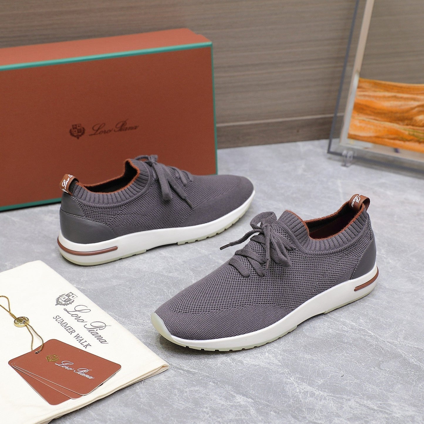 LP LADY FLEXY WALK SNEAKER IN GREY FABRIC - 35