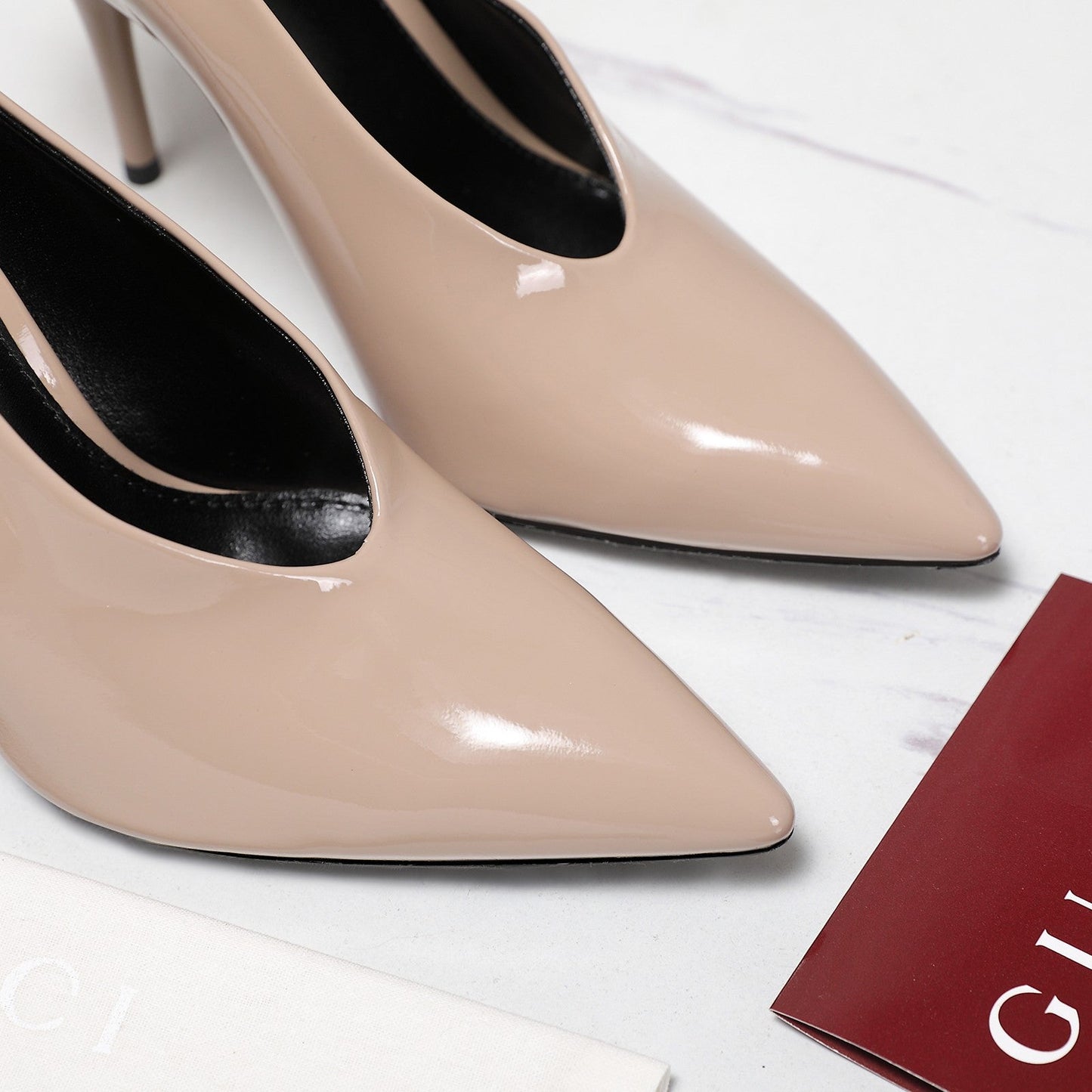 GG CLASSIC HIGH HEEL 105 IN BEIGE LAMBSKIN - 35