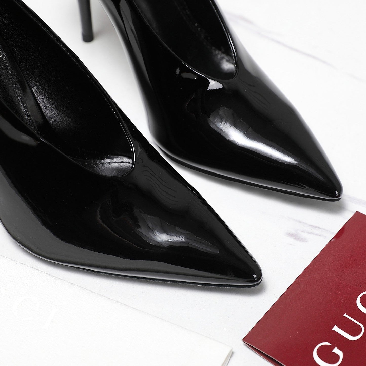 GG CLASSIC HIGH HEEL 105 IN BLACK LAMBSKIN - 35