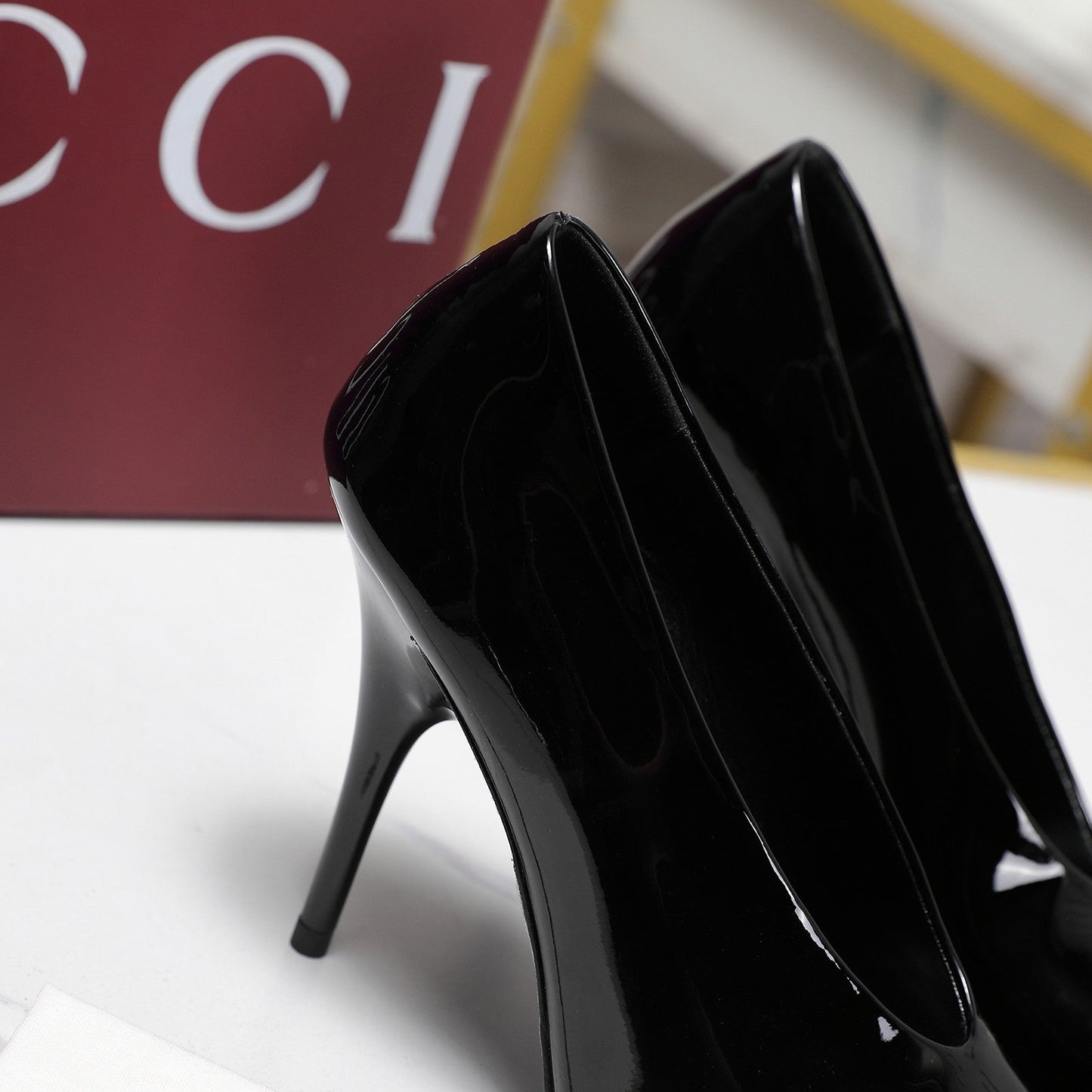 GG CLASSIC HIGH HEEL 105 IN BLACK LAMBSKIN - 35