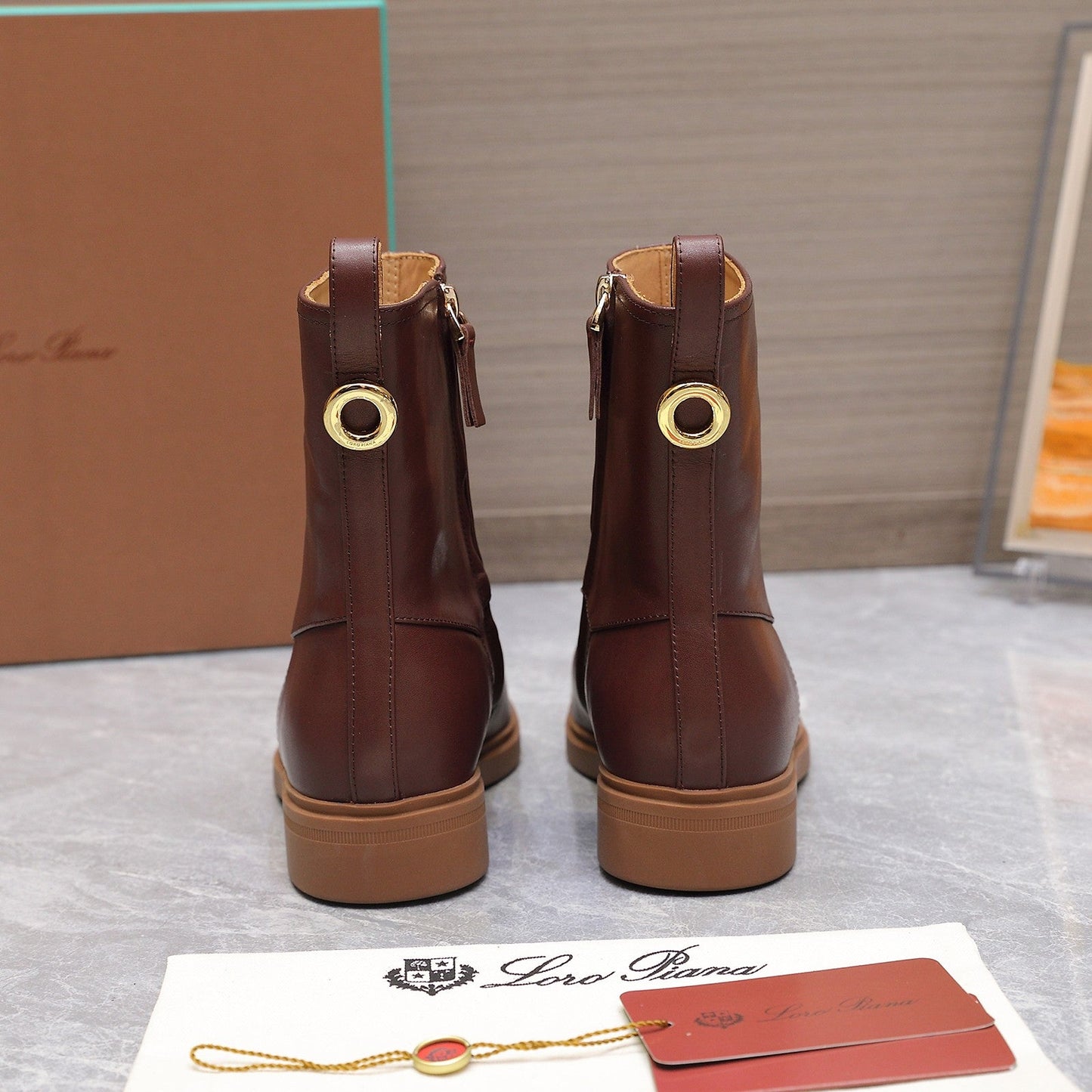 LP 25S KILDA ANKLE BOOT IN WINE BROWN CALFSKIN - 35