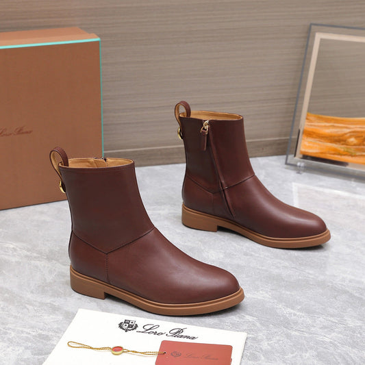 LP 25S KILDA ANKLE BOOT IN WINE BROWN CALFSKIN - 35
