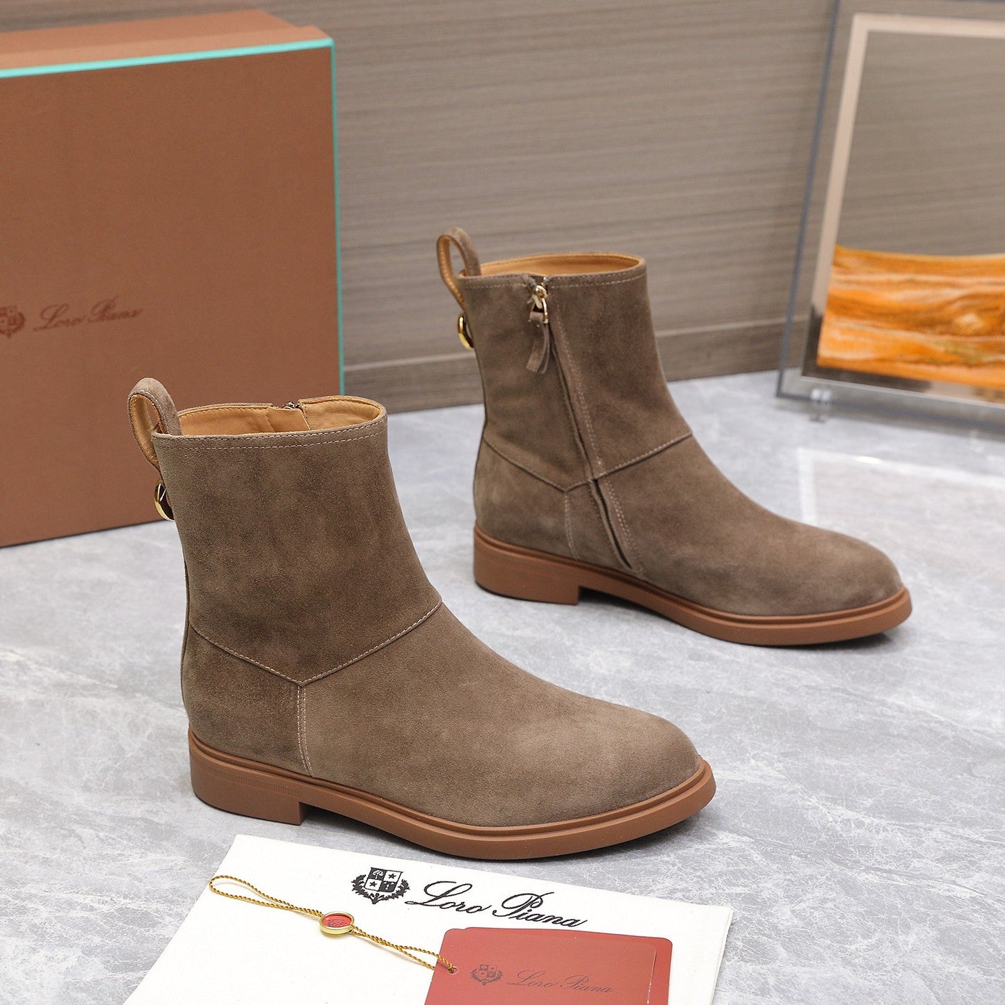 LP 25S KILDA ANKLE BOOT IN TAUPE SUEDE - 35