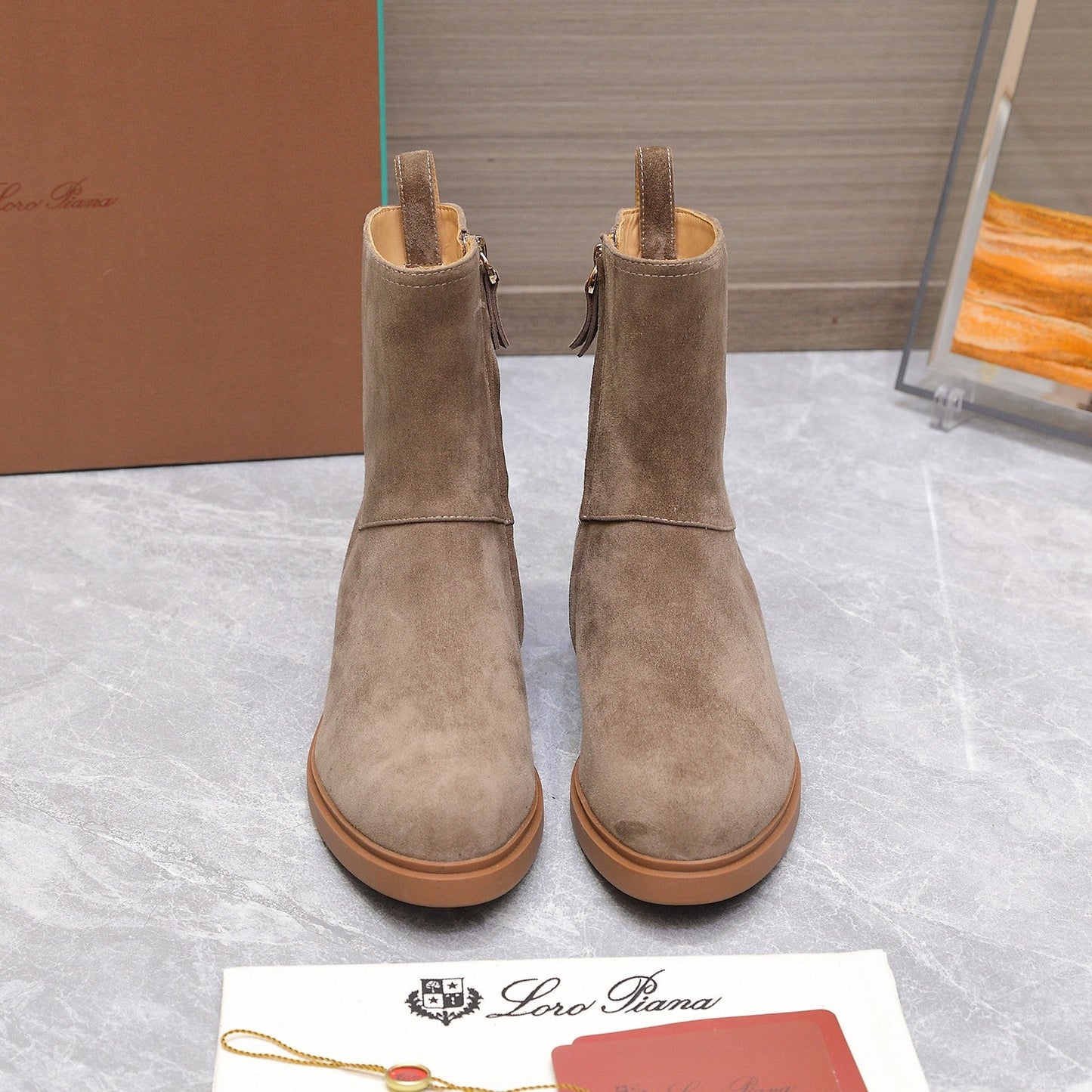 LP 25S KILDA ANKLE BOOT IN TAUPE SUEDE - 35