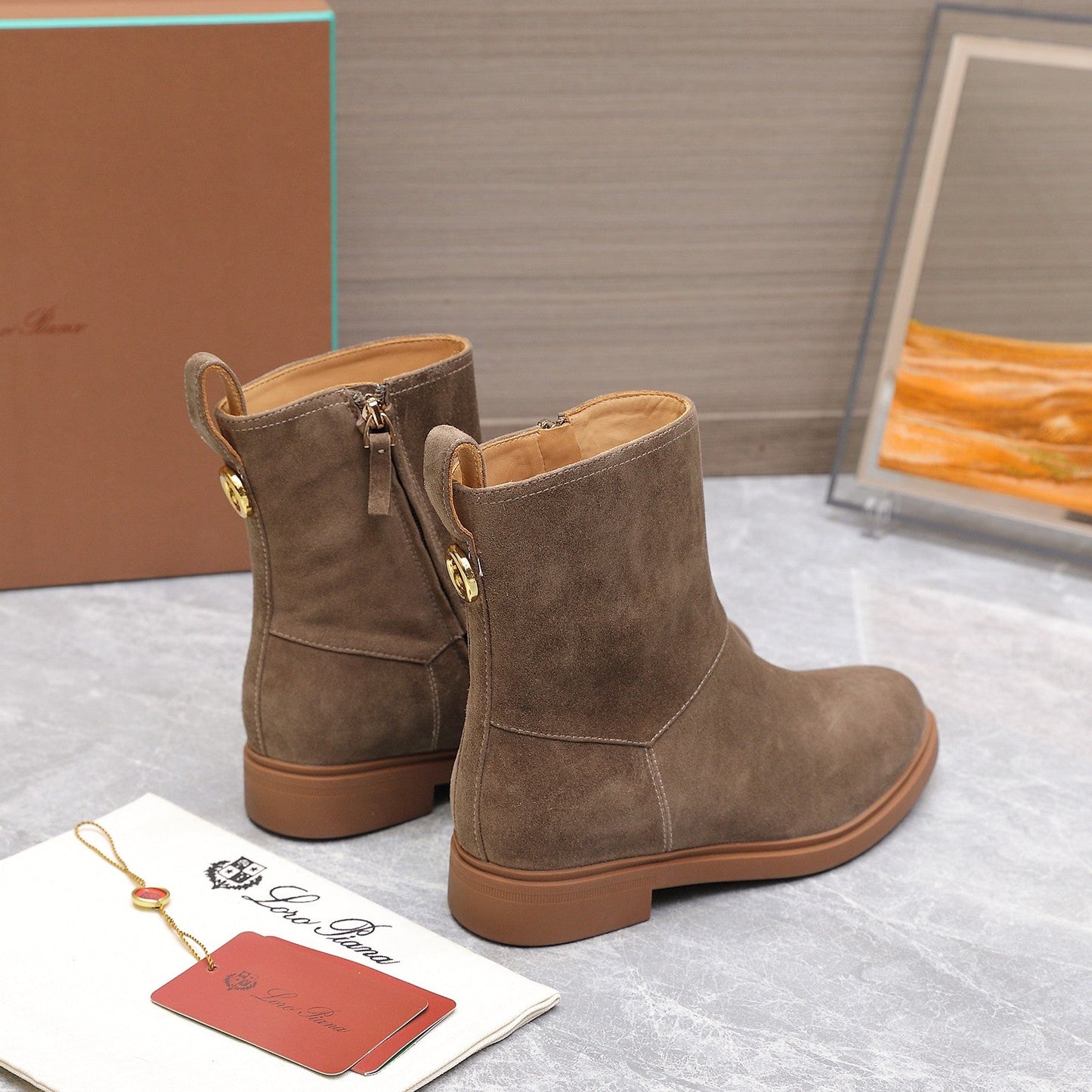 LP 25S KILDA ANKLE BOOT IN TAUPE SUEDE - 35