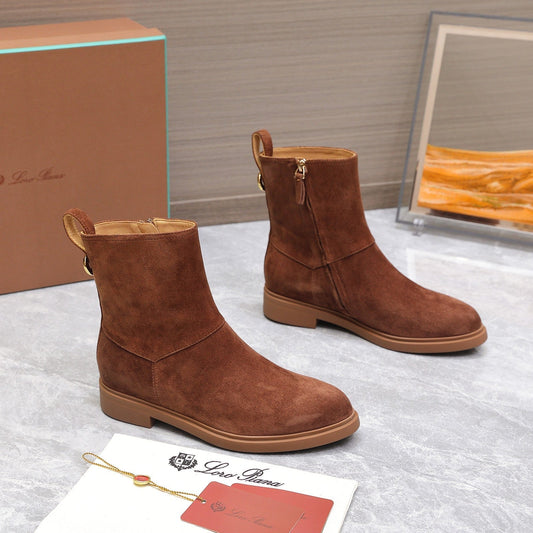 LP 25S KILDA ANKLE BOOT IN CHESTNUT SUEDE - 35