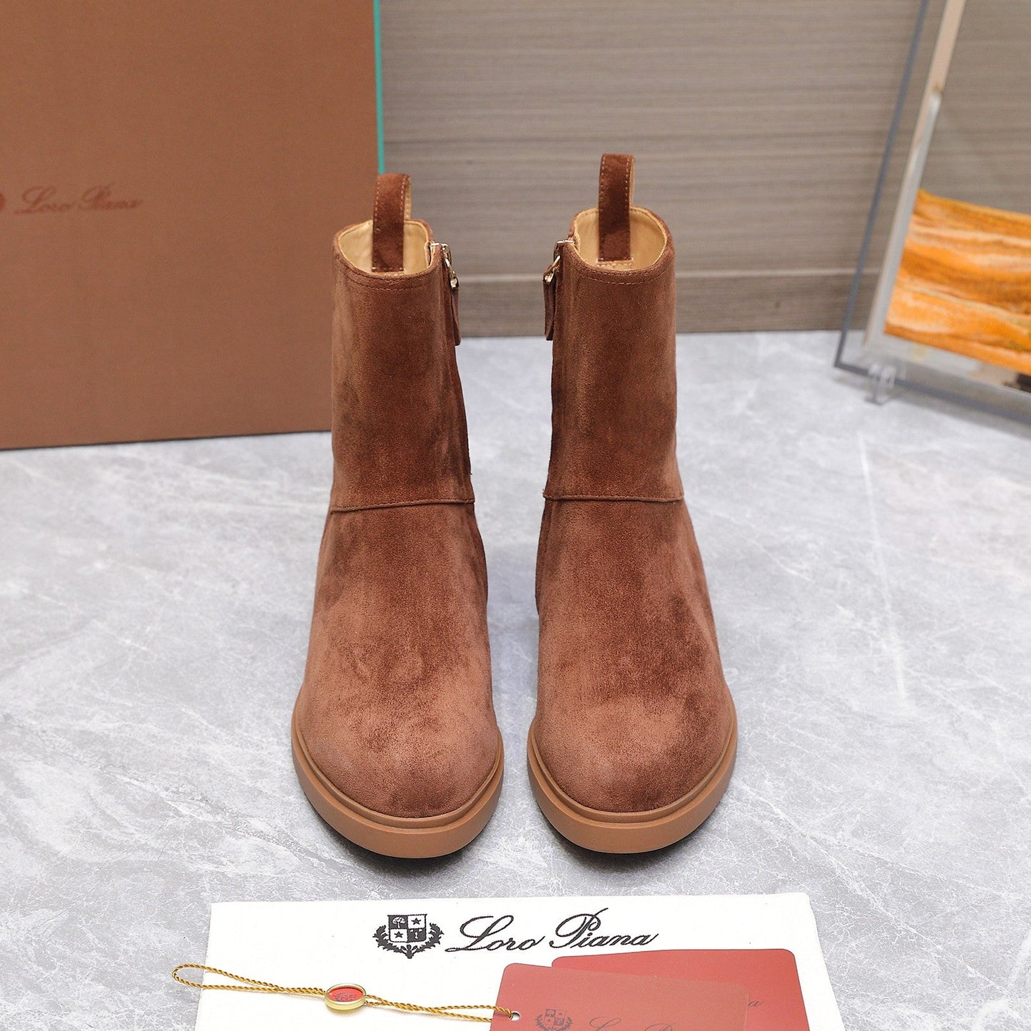 LP 25S KILDA ANKLE BOOT IN CHESTNUT SUEDE - 35