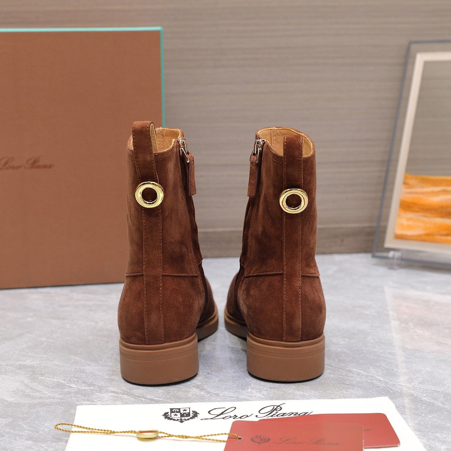 LP 25S KILDA ANKLE BOOT IN CHESTNUT SUEDE - 35