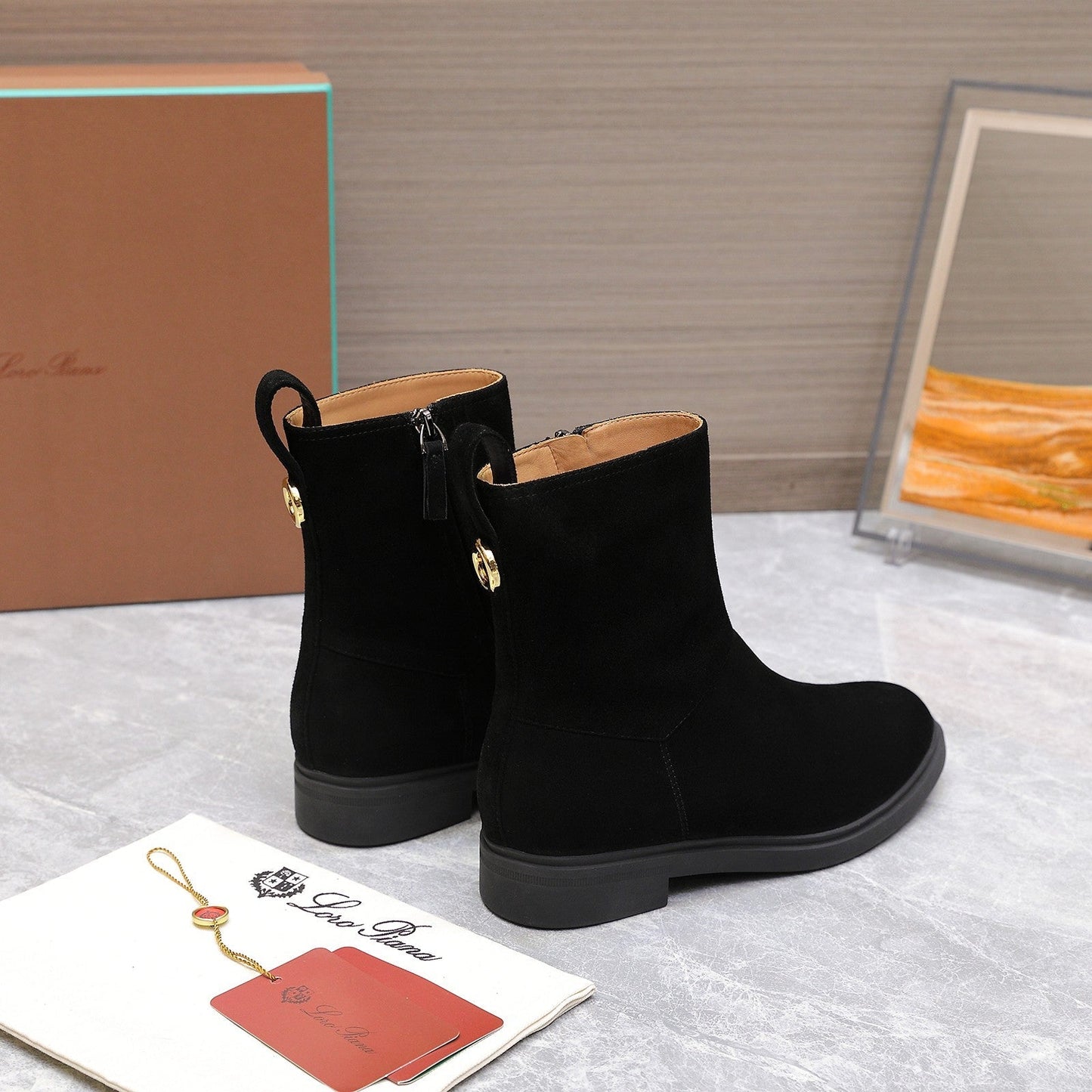 LP 25S KILDA ANKLE BOOT IN BLACK SUEDE - 35