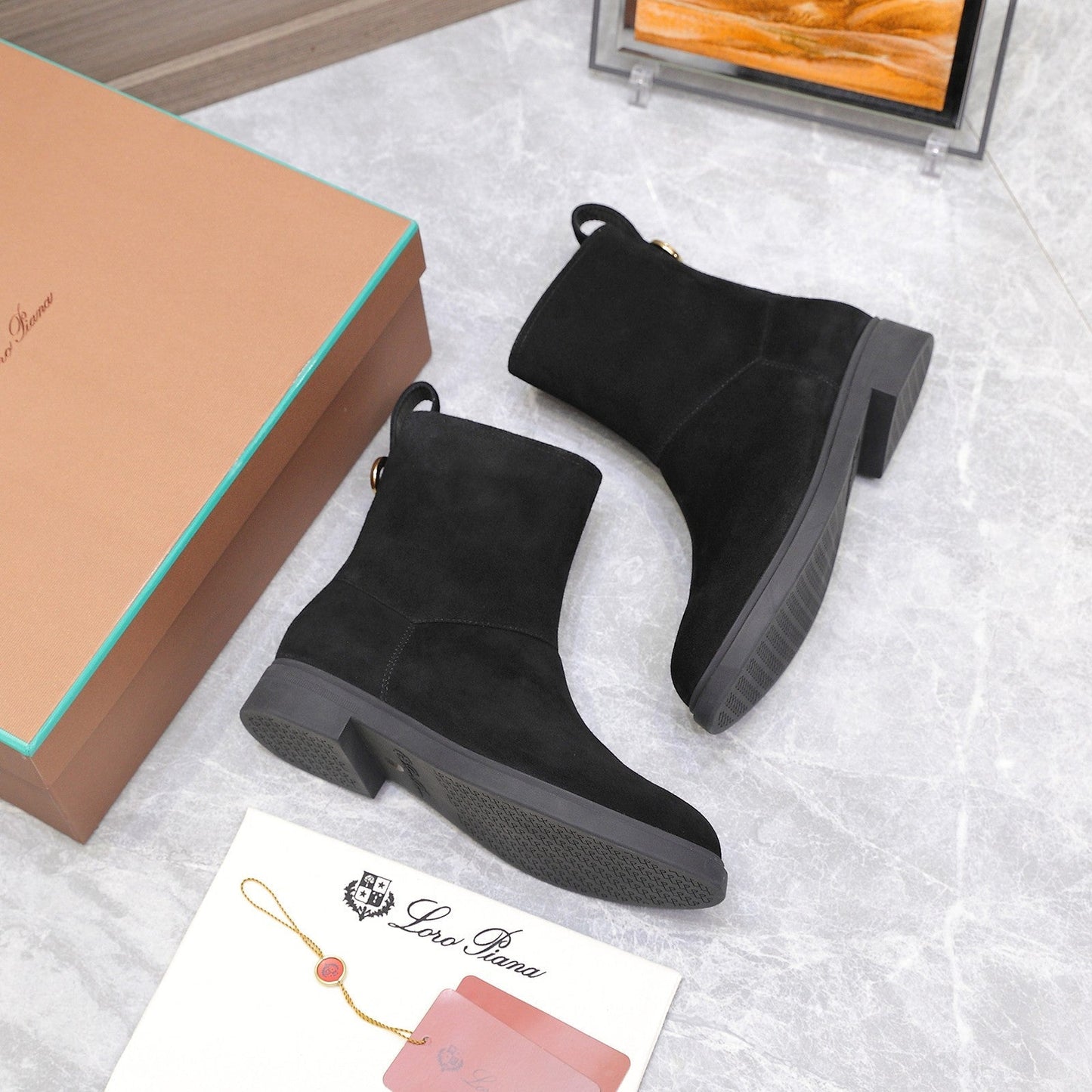 LP 25S KILDA ANKLE BOOT IN BLACK SUEDE - 35