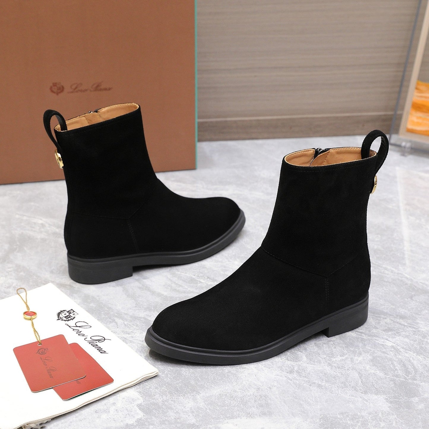 LP 25S KILDA ANKLE BOOT IN BLACK SUEDE - 35