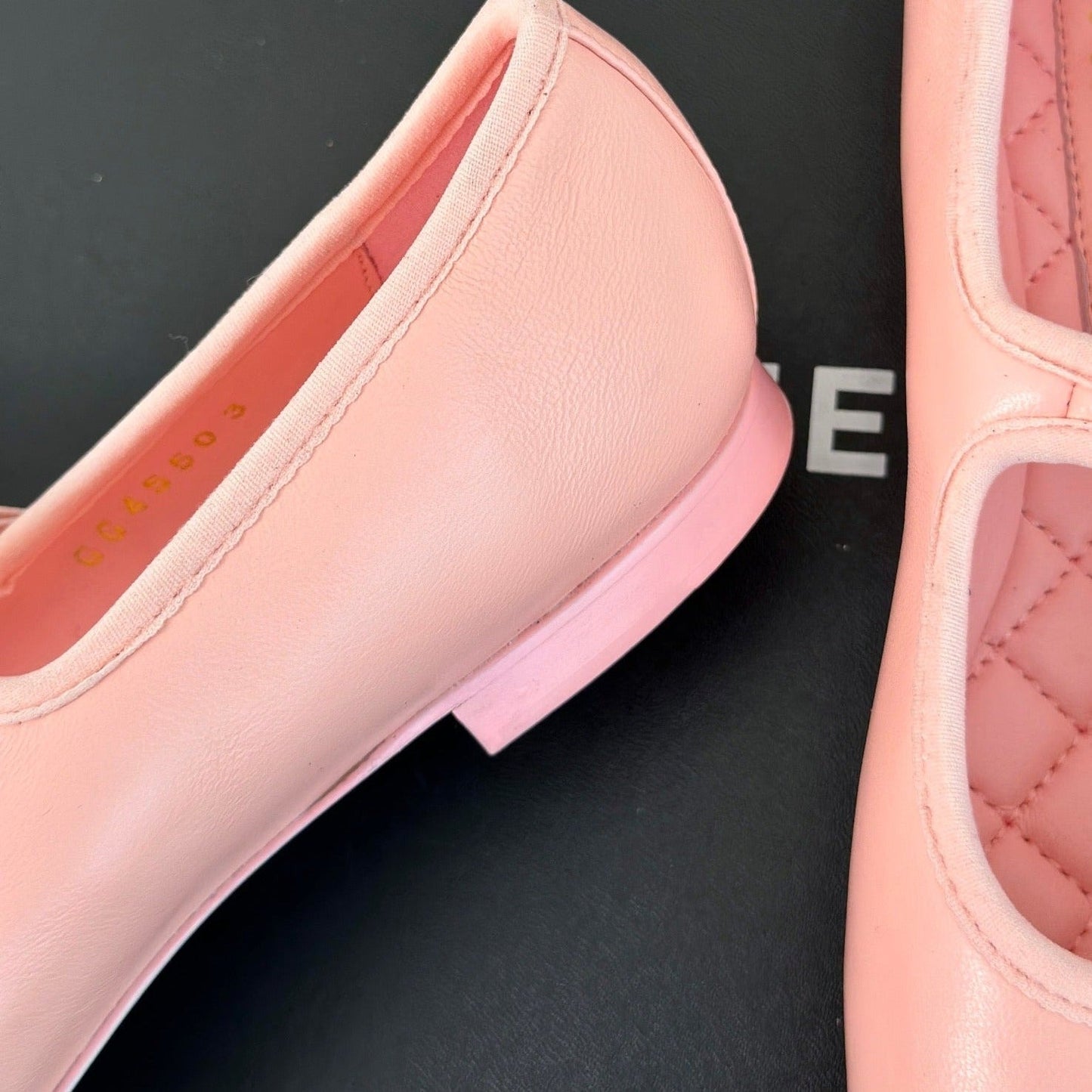 Double C Light Pink Lambskin Mary Jane Shoes - 35