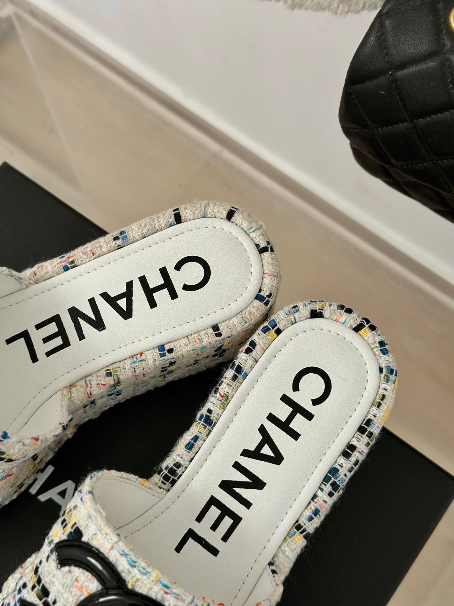 CLASSIC SLIPPERS THICK SOLE IN MULTICOLOR TWEED - 35