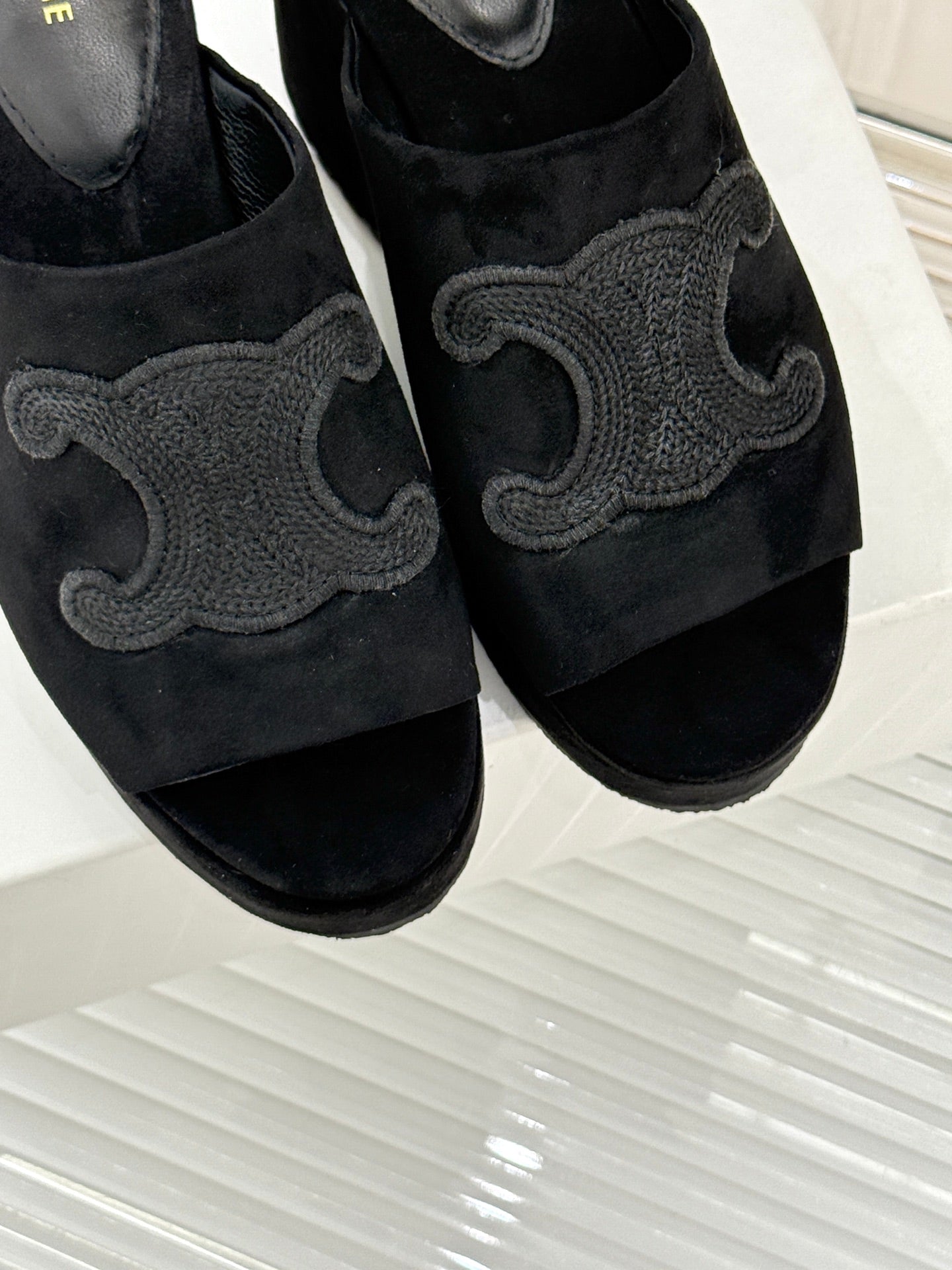 ELENA MULE IN BLACK VELVET - 35