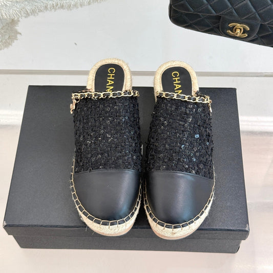 CC MULES 25SS 30 MM З ЧОРНОЇ ОВЕЧОЇ ШКІРИ ТА ТВІДУ - 35