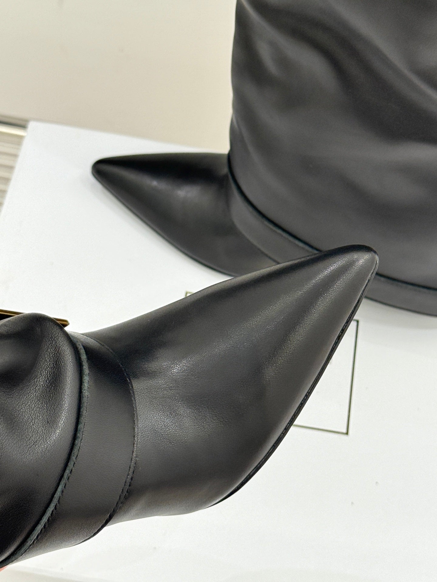 BALMAIN 25S ANTHEM BOOTS IN BLACK CALFSKIN - 35