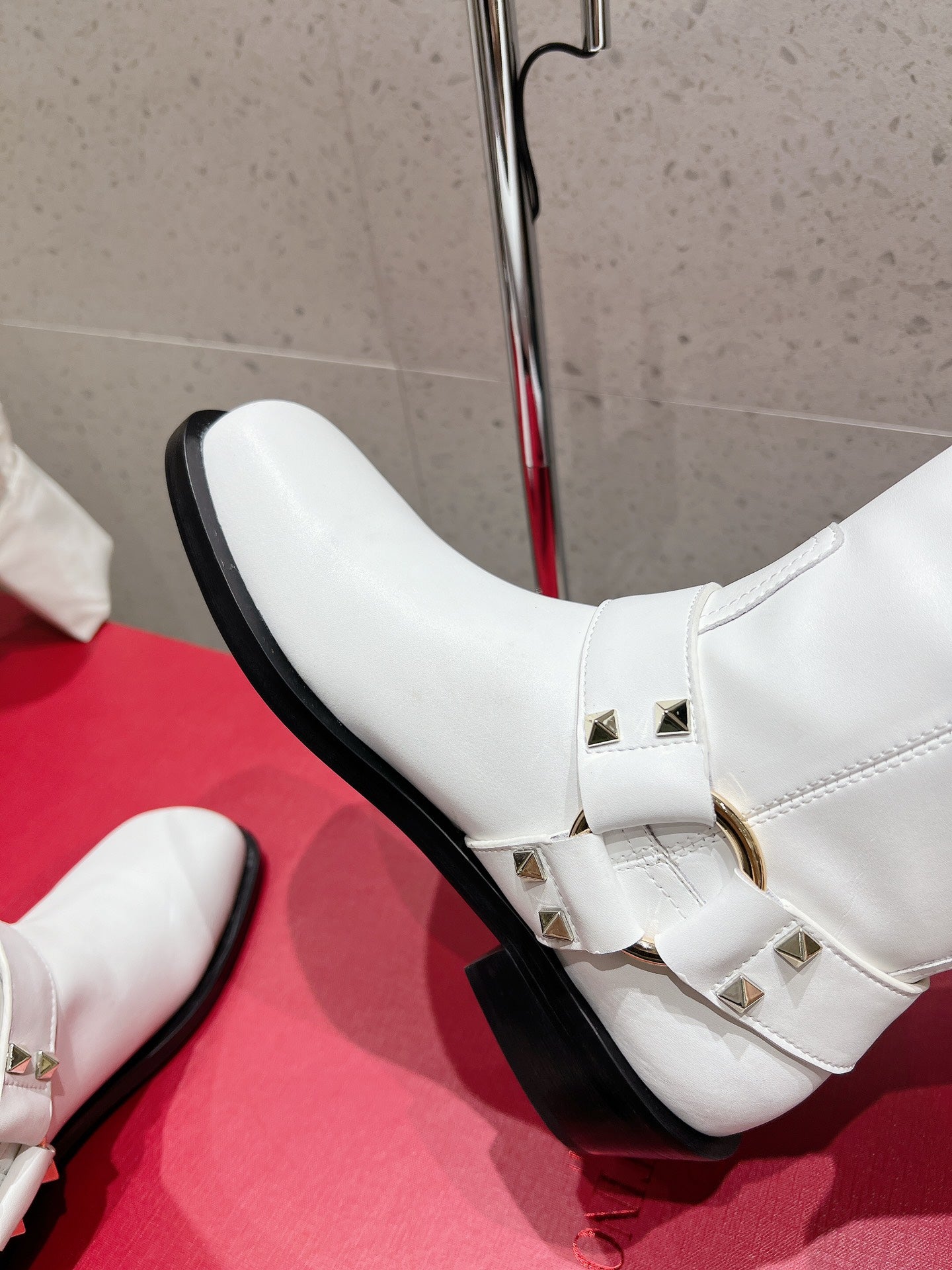 VALENTINO 25S KNEE-HIGH BOOTS IN WHITE CALFSKIN STYLE 3 - 35