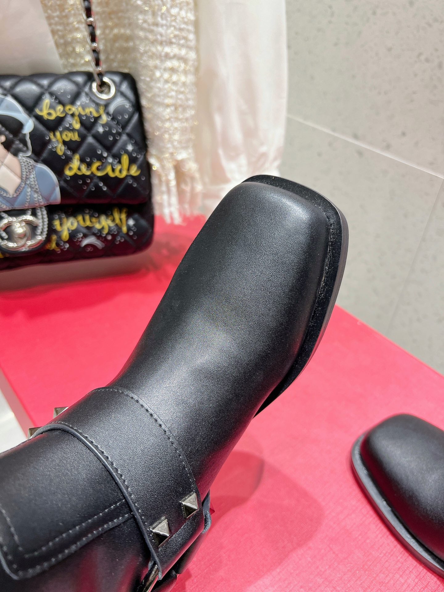 VALENTINO 25S KNEE-HIGH BOOTS IN BLACK CALFSKIN STYLE 1 - 35