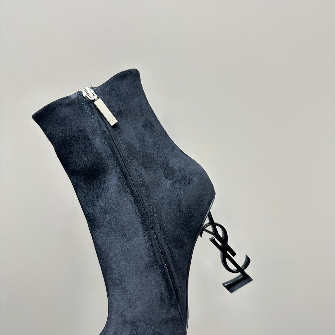 SL OPYUM HEELED BOOT BLACK SUEDE - 35