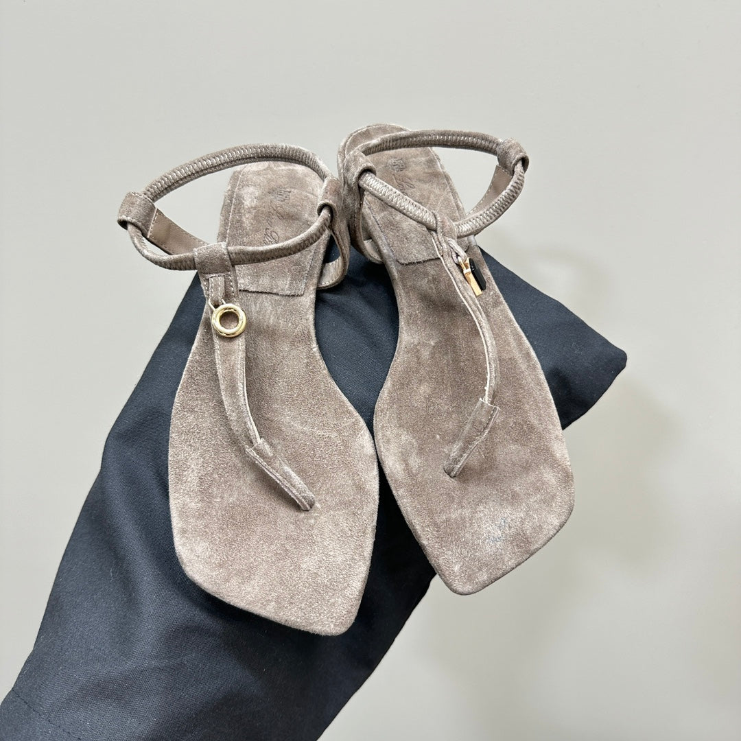 LP MINDIL SANDAL LIGHT BROWN SUEDE - 35